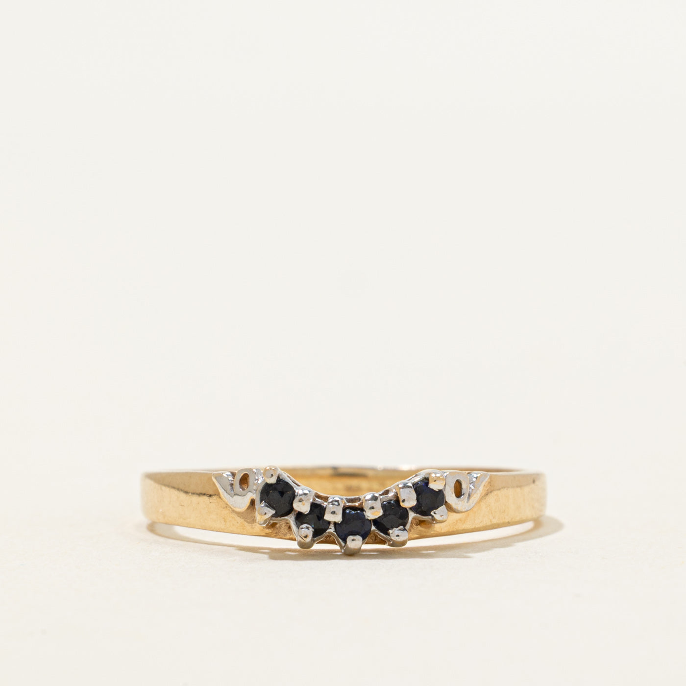 Five Stone Sapphire Contour Ring | 0.15ctw | SZ 9.5