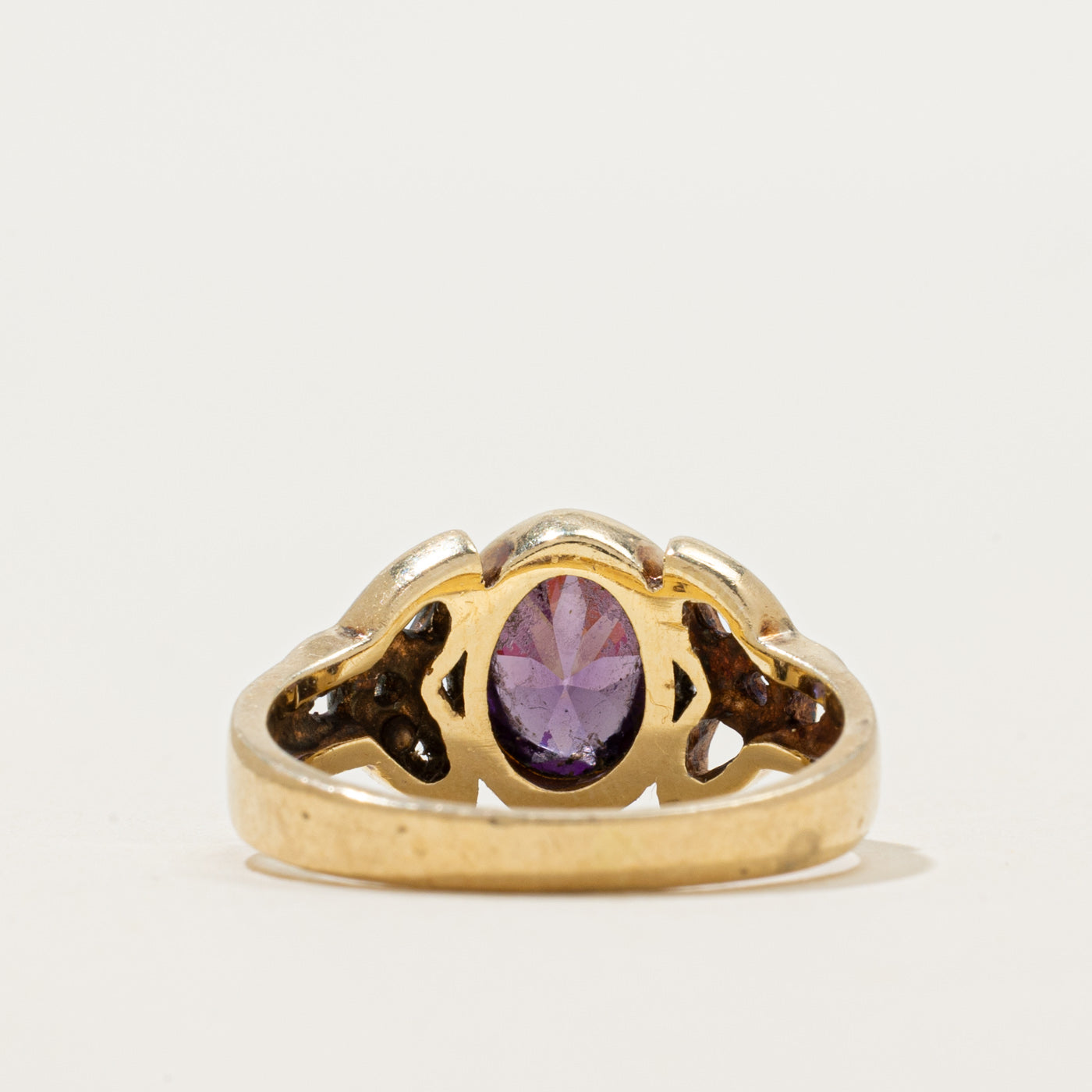 Bezel Set Amethyst Celtic Ring | 0.42ct | SZ 5.75