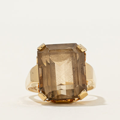 Single Stone Smoky Quartz Cocktail Ring | 10.50ct | SZ 4.75