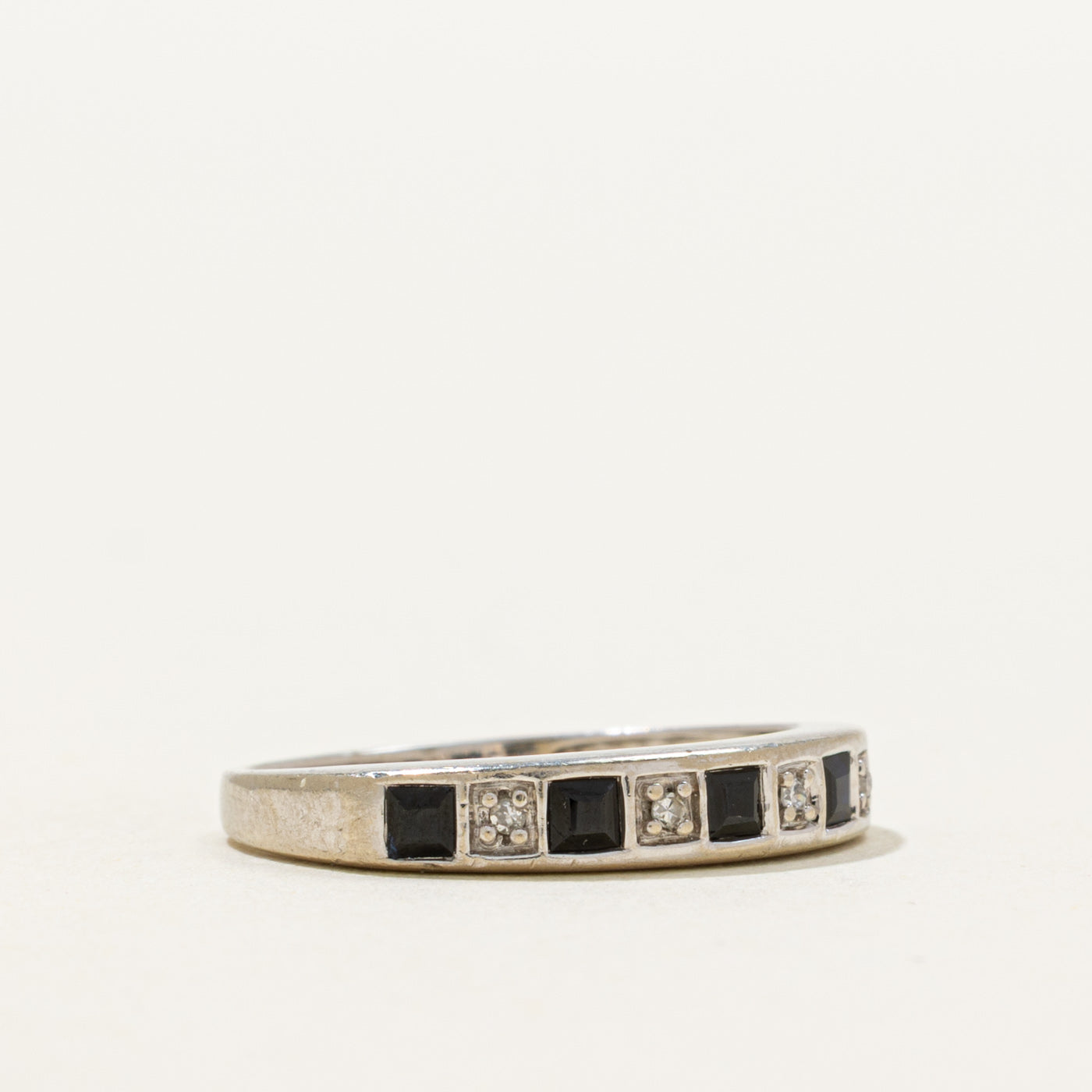 Semi-Eternity Sapphire & Diamond Ring | 0.20ctw, 0.02ctw | SZ 4.75