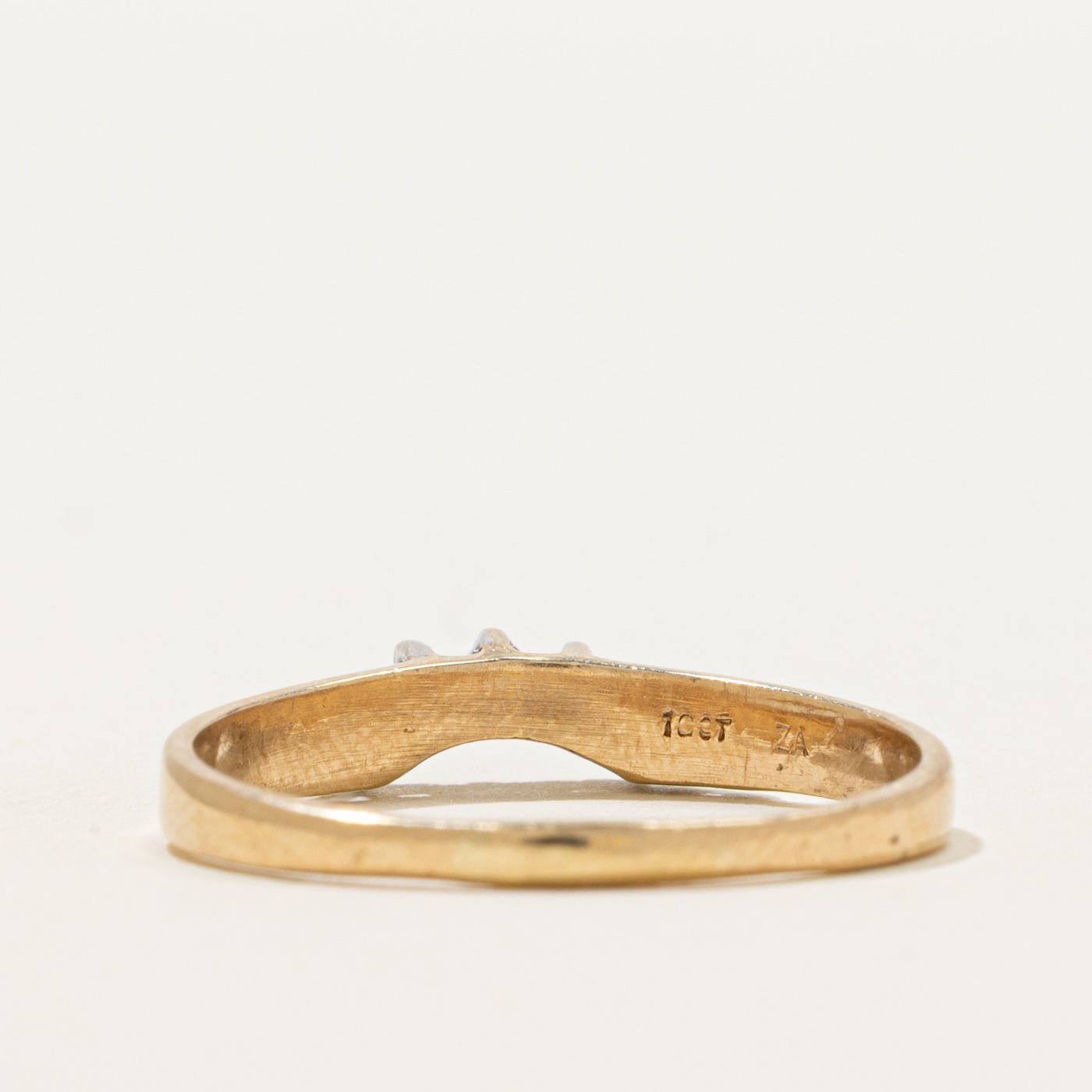 Basket Set Sapphire Contour Ring | 0.14ctw | SZ 9.5