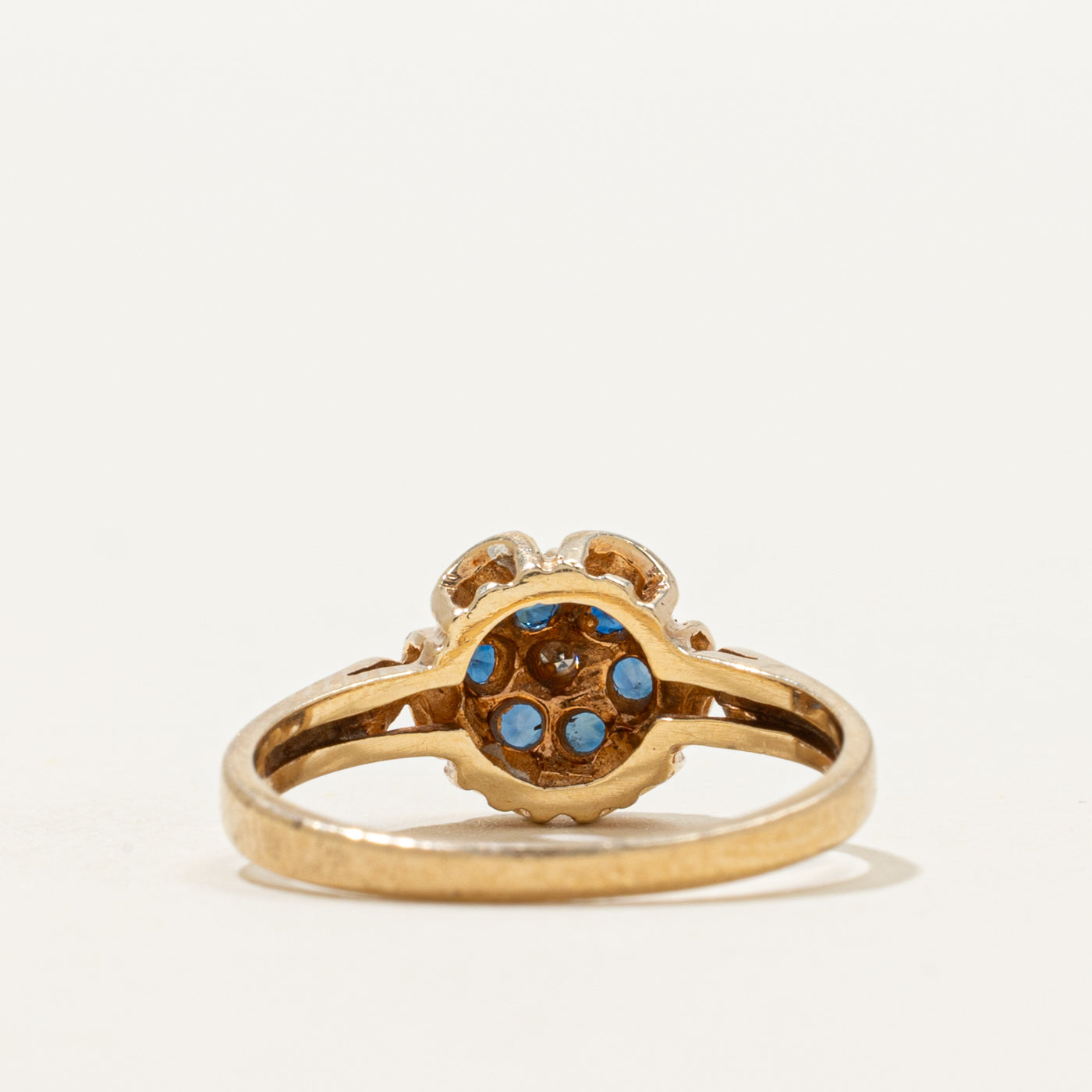 Sapphire & Diamond Cluster Ring | 0.30ctw, 0.005ct | SZ 5