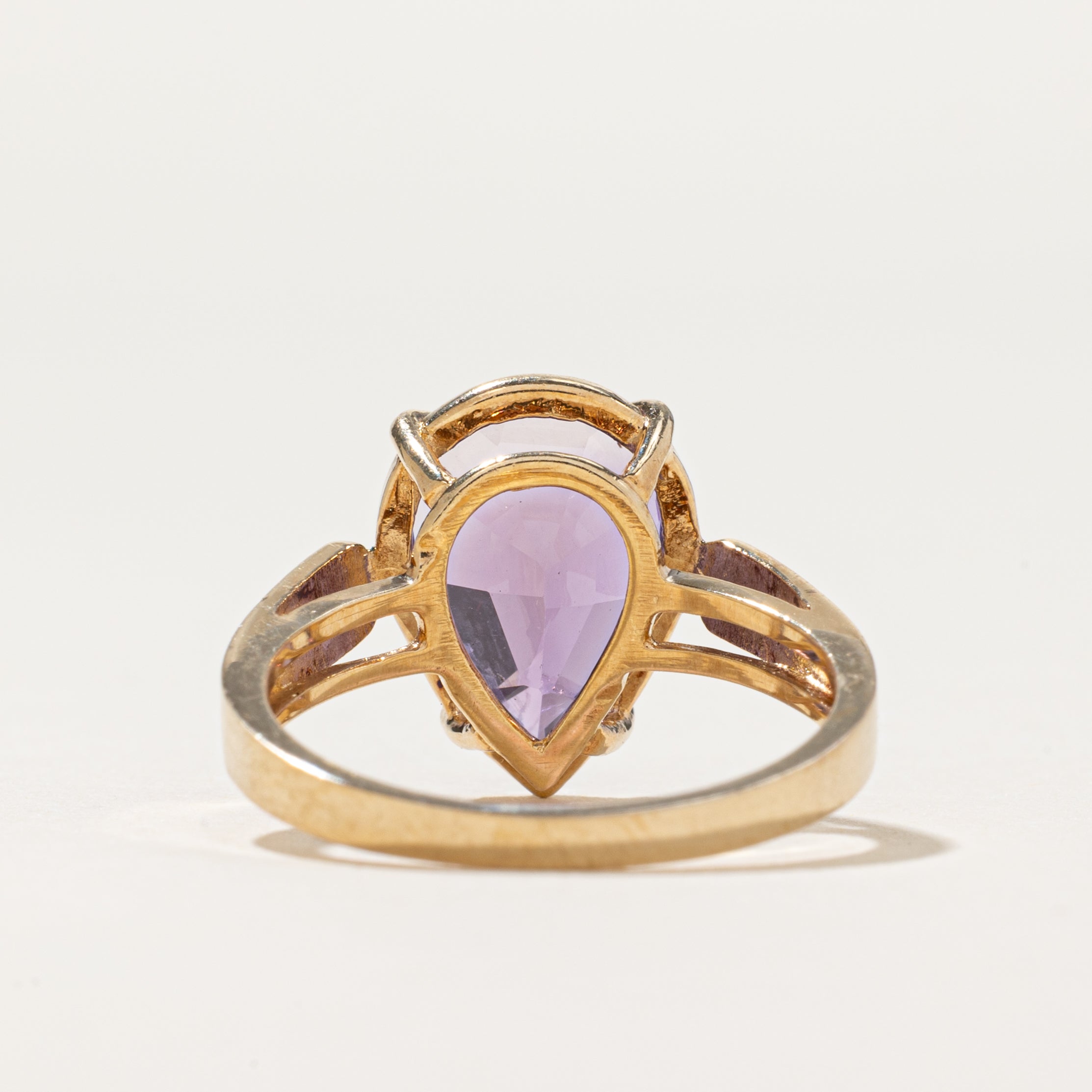 Pear Cut Amethyst Ring | 4.15ct | SZ 7.5