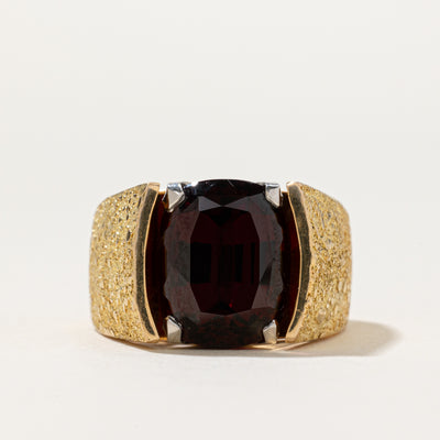 Oval Cut Garnet Statement Ring | 8ct | SZ 10