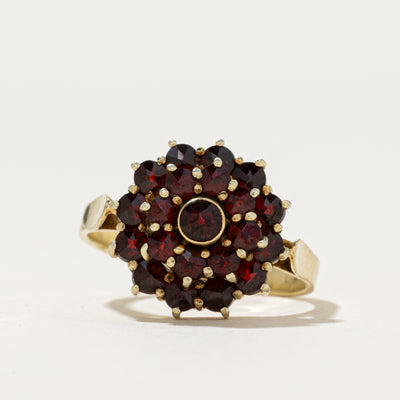 Garnet Cluster Cocktail Ring | 1.43ctw | SZ 6