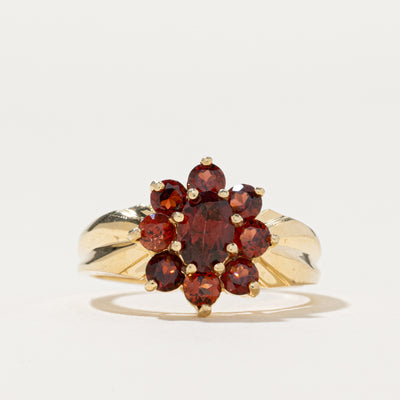 Garnet Petal Ring | 1.20ctw | SZ 6.75
