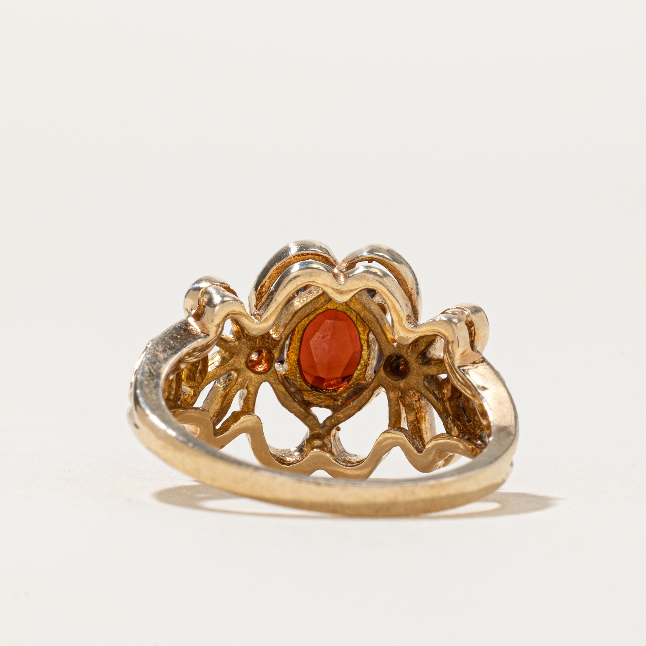 Garnet Ornate Open Work Ring | 1.50ctw | SZ 6