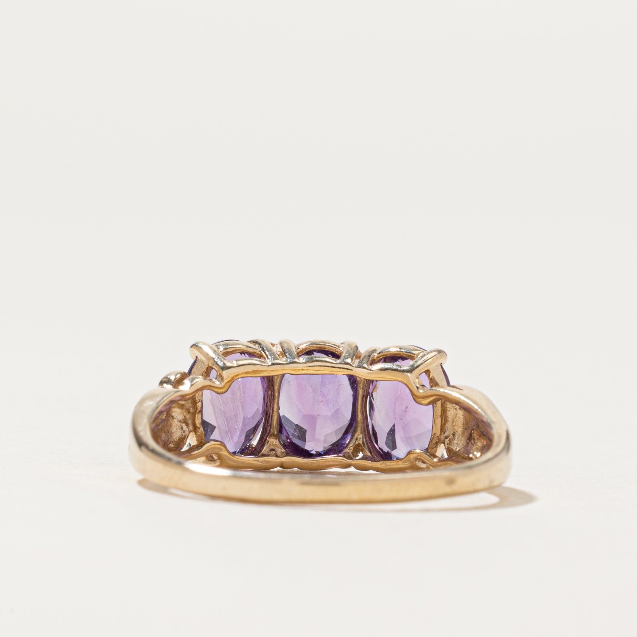Three Stone Amethyst Ring | 1.60ctw | SZ 7