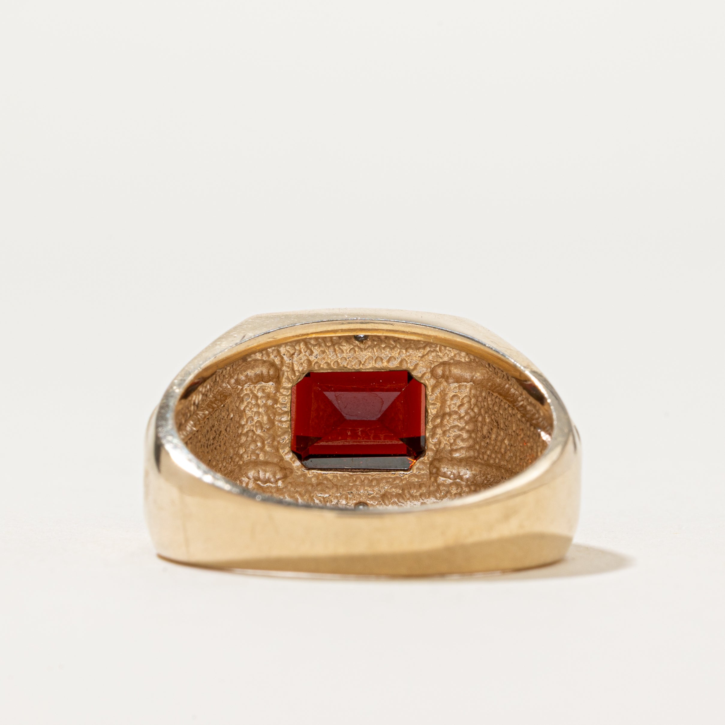 East West Garnet & Diamond Statement Ring | 2.80ct, 0.01ctw | SZ 10