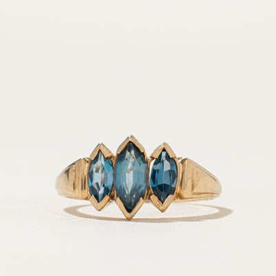 Three Stone Marquise Cut  Topaz Ring | 1.00ctw | SZ 8