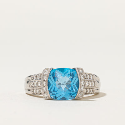 Topaz & Diamond Ring | 3.00ct, 0.32ctw | SZ 9.25