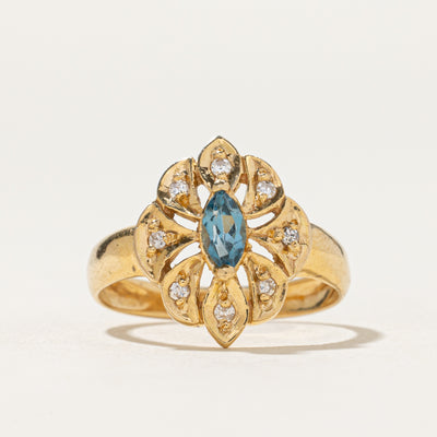 Topaz & Diamond Cocktail Ring | 0.30ct, 0.04ctw | SZ 8