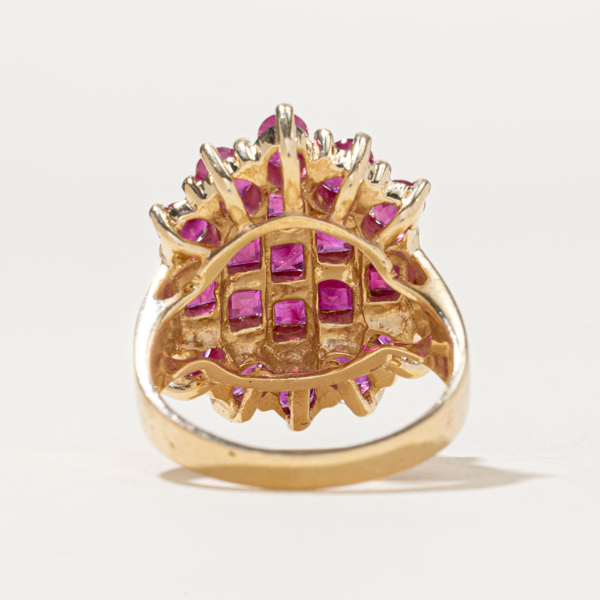 Scattered Ruby Cocktail Ring | 2.10ctw | SZ 7.25