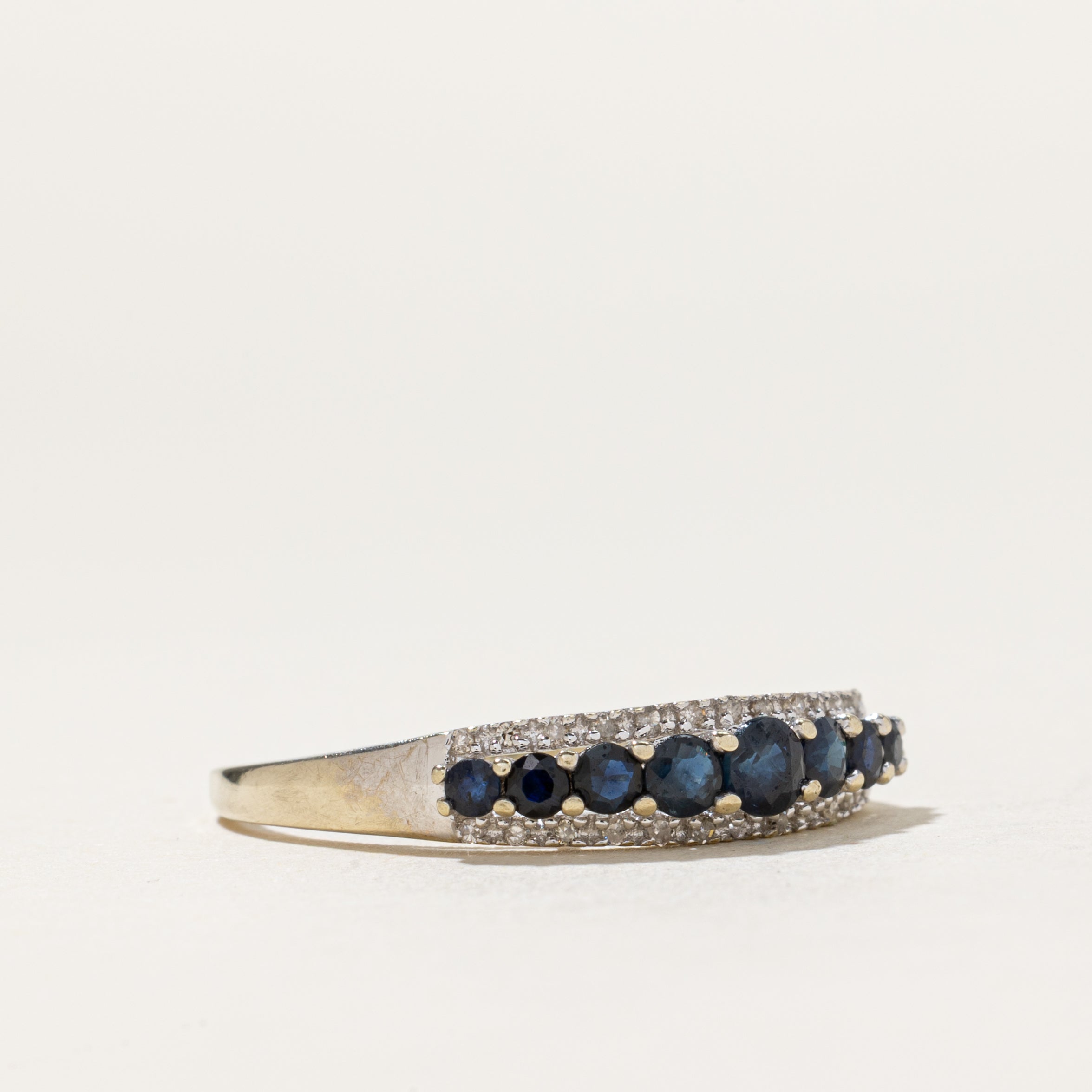 Sapphire & Diamond Tapered Band | 0.56ctw, 0.14ctw | SZ 9.25