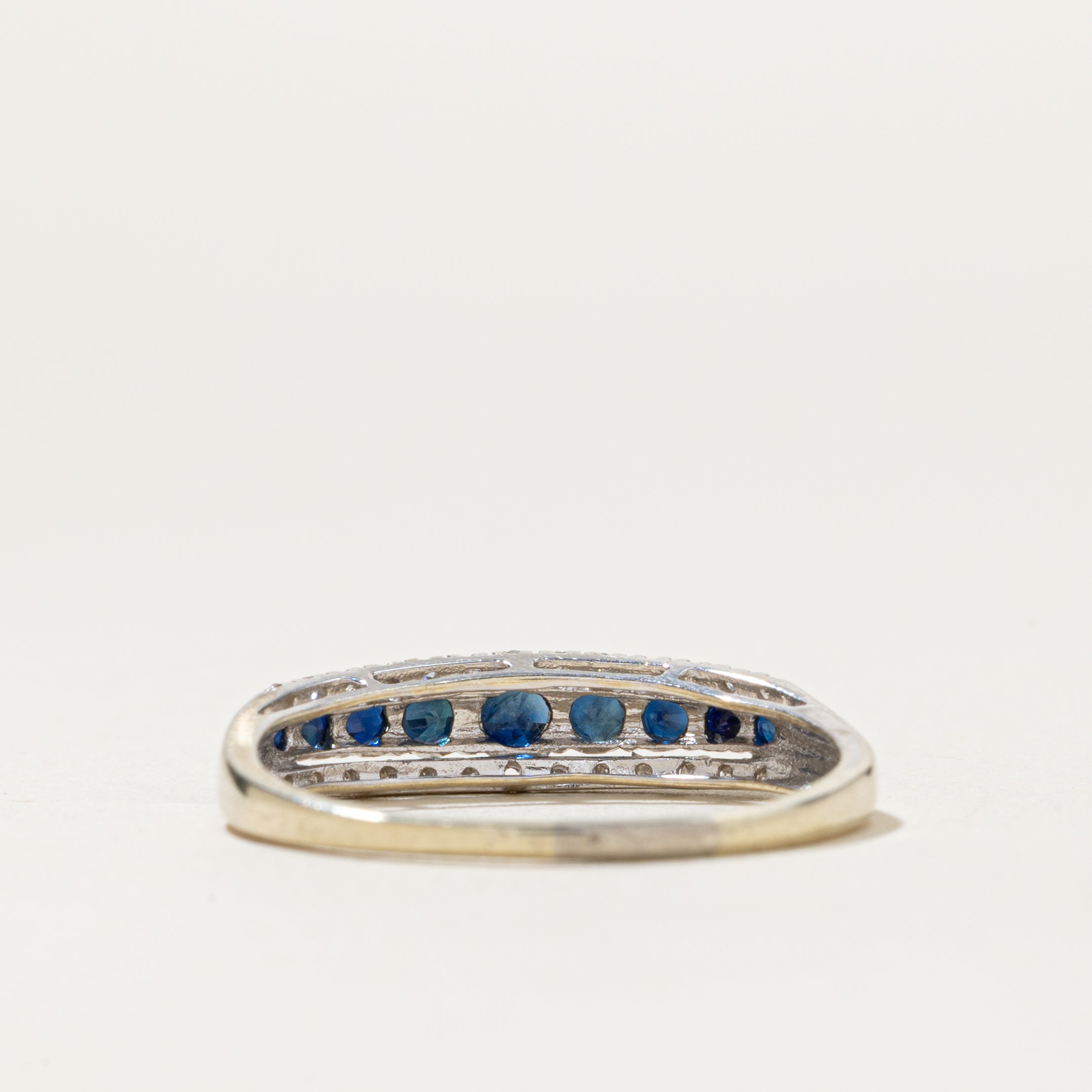 Sapphire & Diamond Tapered Band | 0.56ctw, 0.14ctw | SZ 9.25
