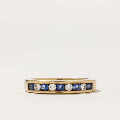 1990 Birmingham Semi Eternity Sapphire & Diamond Band | 0.17ctw, 0.12ctw | SZ 5.5