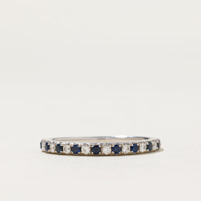 Semi Eternity Sapphire & Diamond Ring | 0.10ctw, 0.09ctw | SZ 5.5