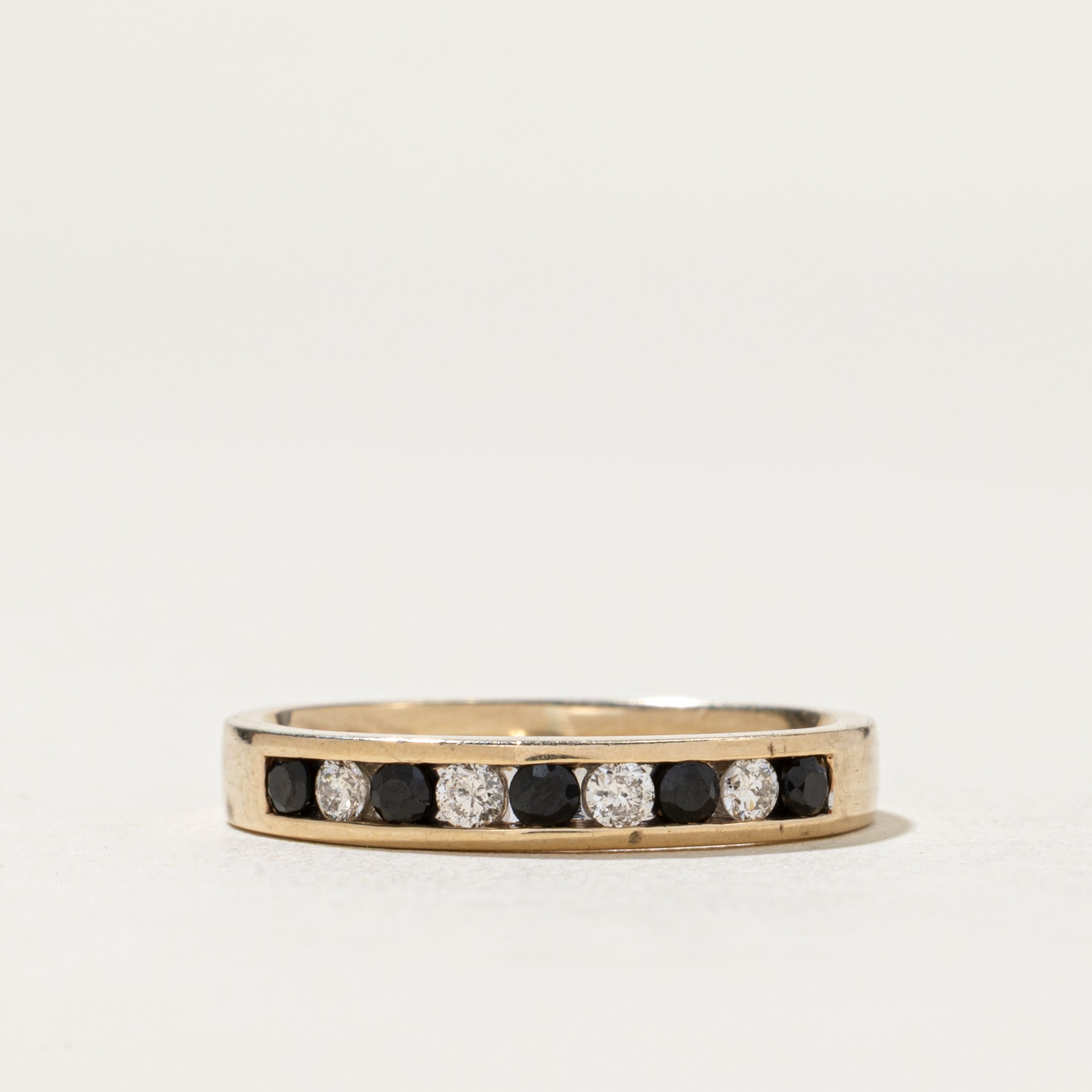 Semi Eternity Diamond & Sapphire Ring | 0.15ctw, 0.08ctw | SZ 5.5