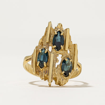 Scattered Sapphire Abstract Ring | 1.50ctw | SZ 7.75