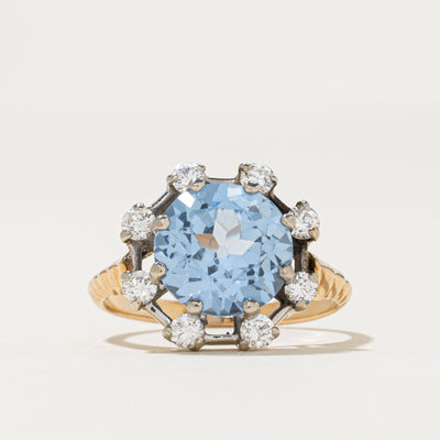Synthetic Spinel & Diamond Cocktail Ring | 3.50ct, 0.56ctw | SZ 5.25