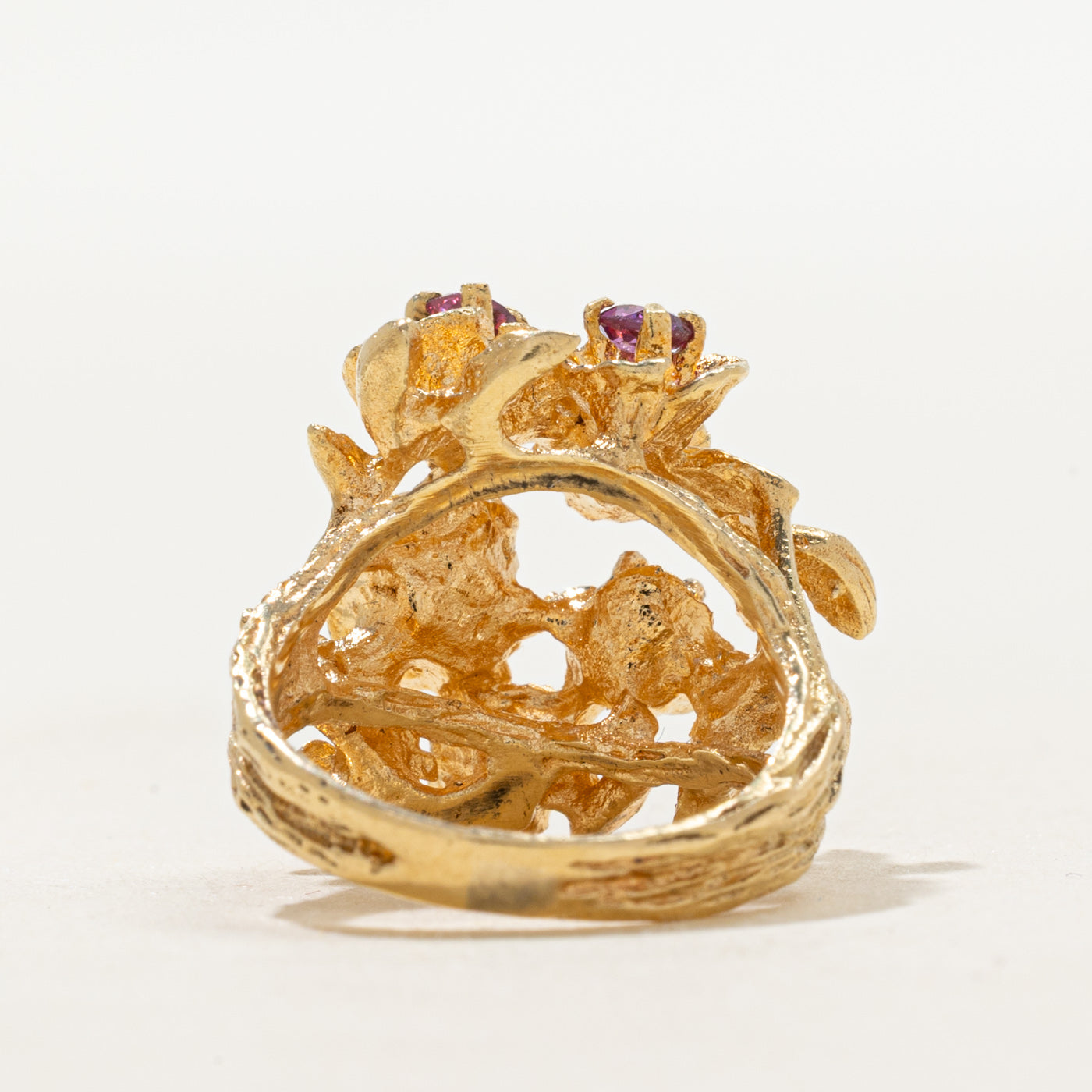 Scattered Ruby Floral Cocktail Ring | 0.70ctw | SZ 3