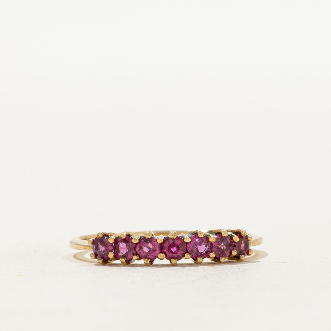 Seven Stone Ruby Band | 0.48ctw | SZ 6.5