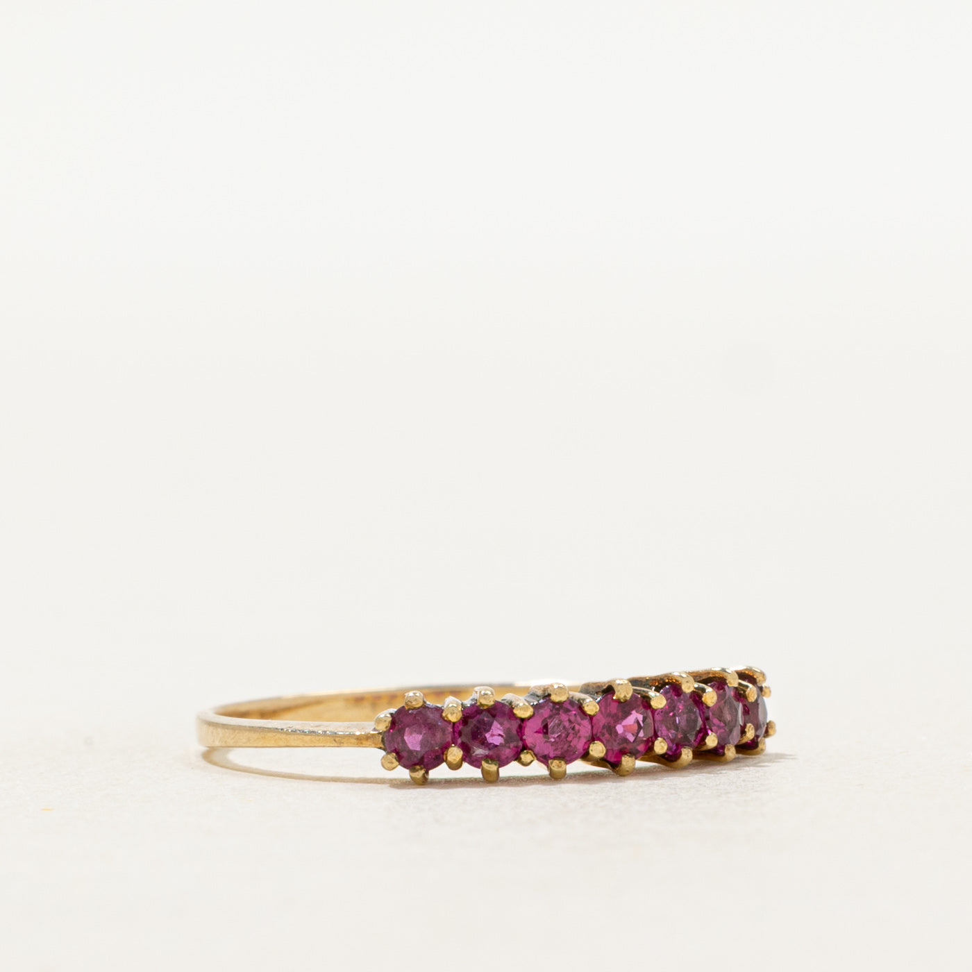 Seven Stone Ruby Band | 0.48ctw | SZ 6.5