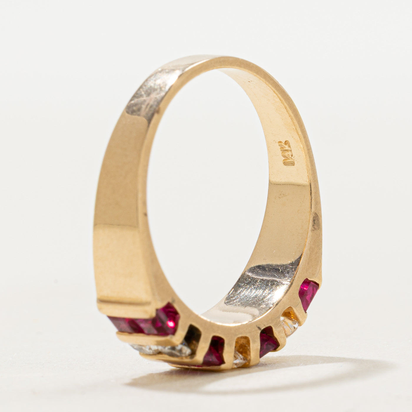Multi Row Ruby & Diamond Ring | 0.90ctw, 0.30ctw | SZ 7