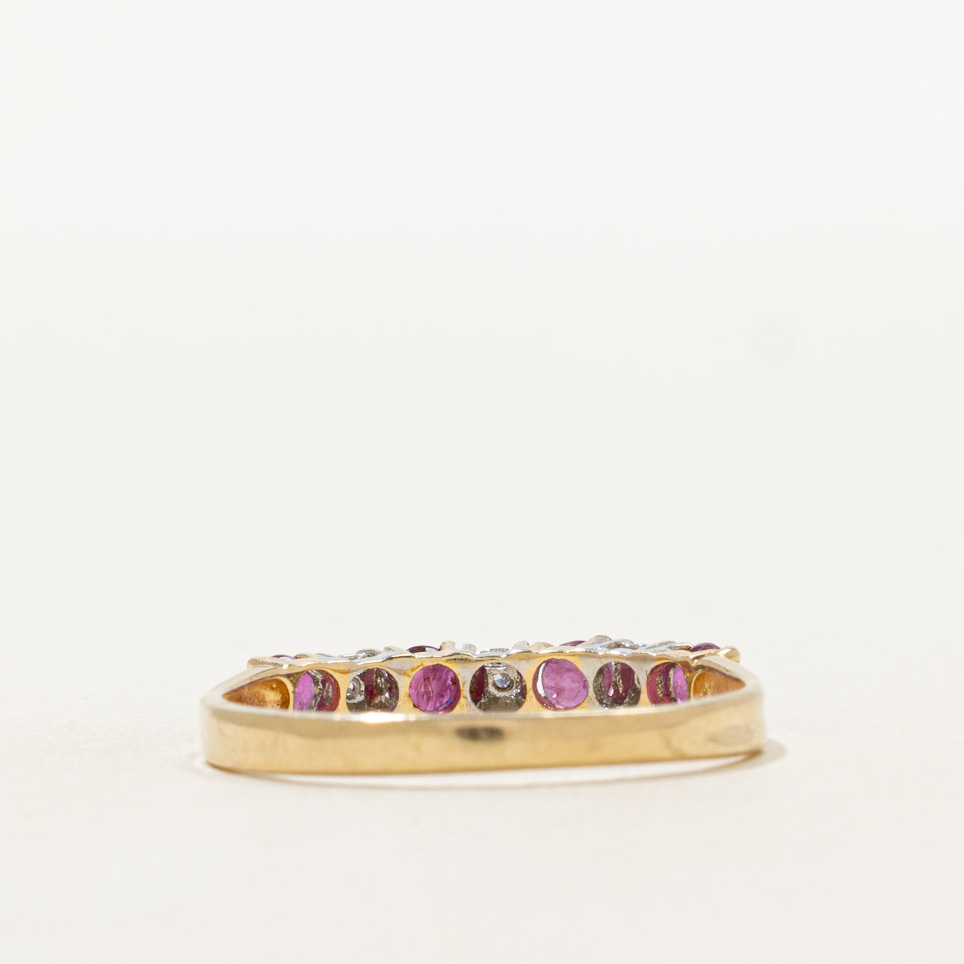 Four Stone Ruby & Diamond Ring | 0.27ctw, 0.01ctw | SZ 7