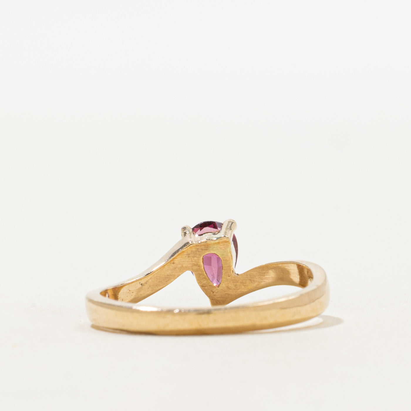 Pear Cut Garnet Bypass Ring | 0.50ct | SZ 5