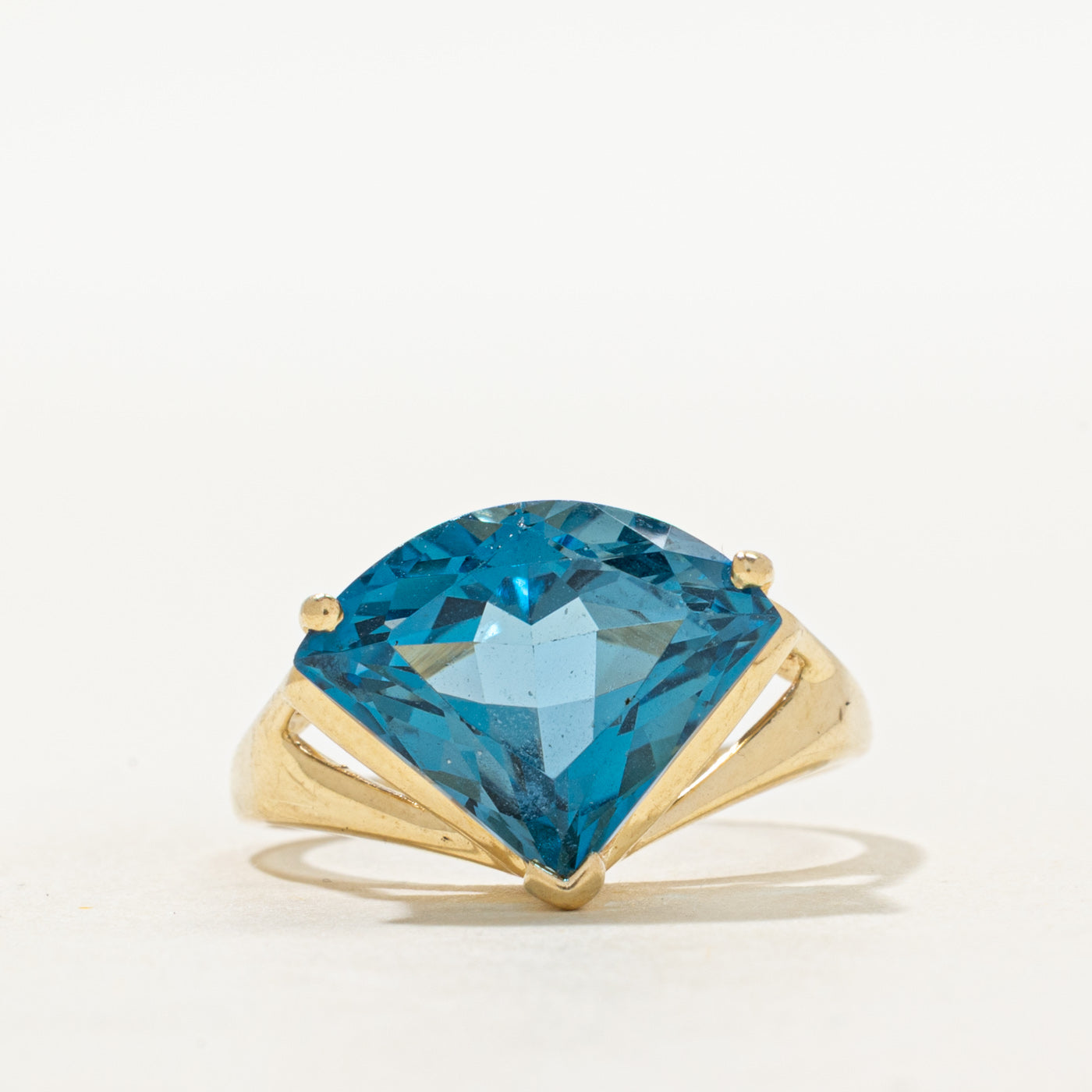 Basket Set London Blue Topaz Cocktail Ring | 8.00ct | SZ 8