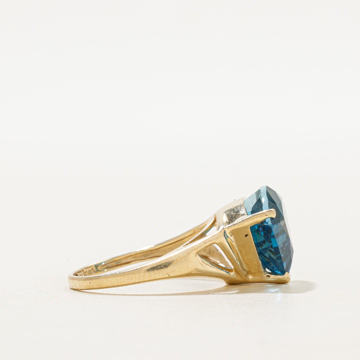 Basket Set London Blue Topaz Cocktail Ring | 8.00ct | SZ 8