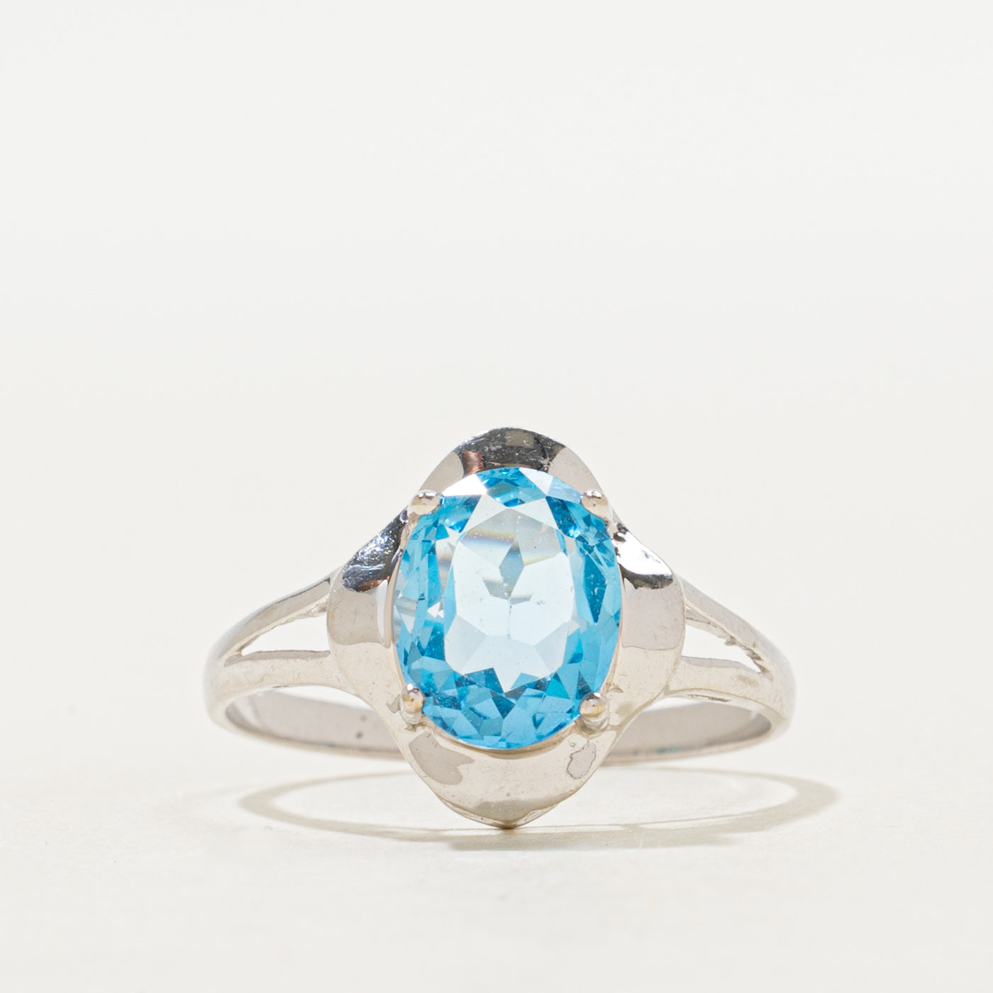 Basket Set Blue Topaz Ring | 2.30ct | SZ 7