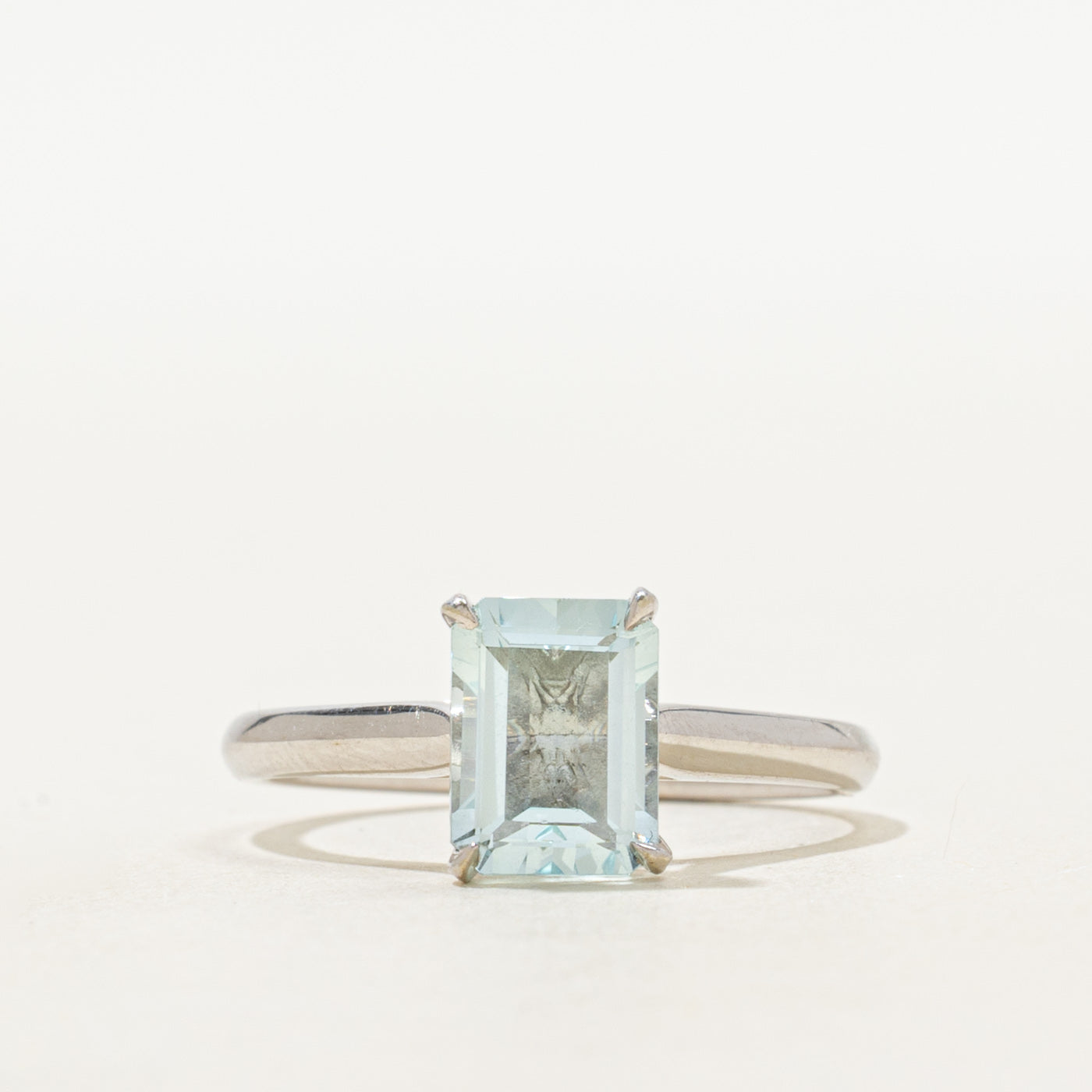 Basket Set Aquamarine Cathedral Ring | 1.50ct | SZ 7.25