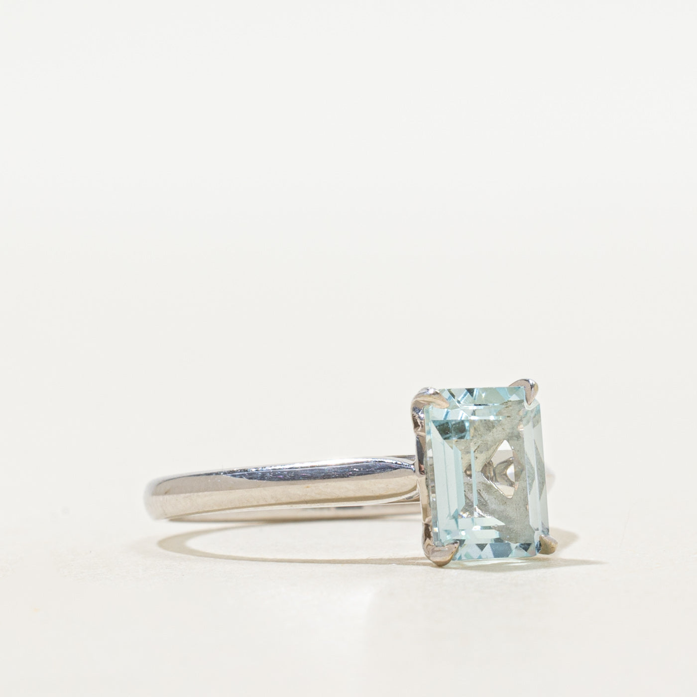 Basket Set Aquamarine Cathedral Ring | 1.50ct | SZ 7.25