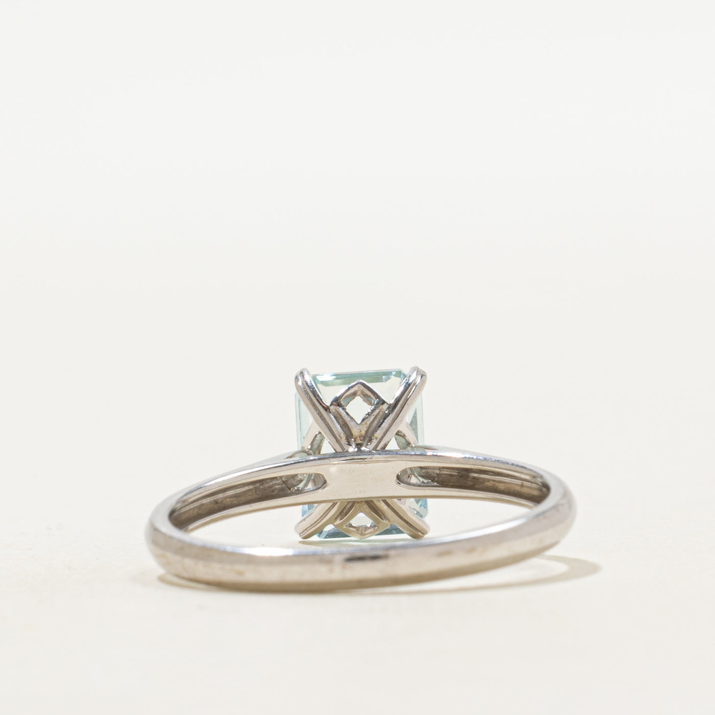 Basket Set Aquamarine Cathedral Ring | 1.50ct | SZ 7.25
