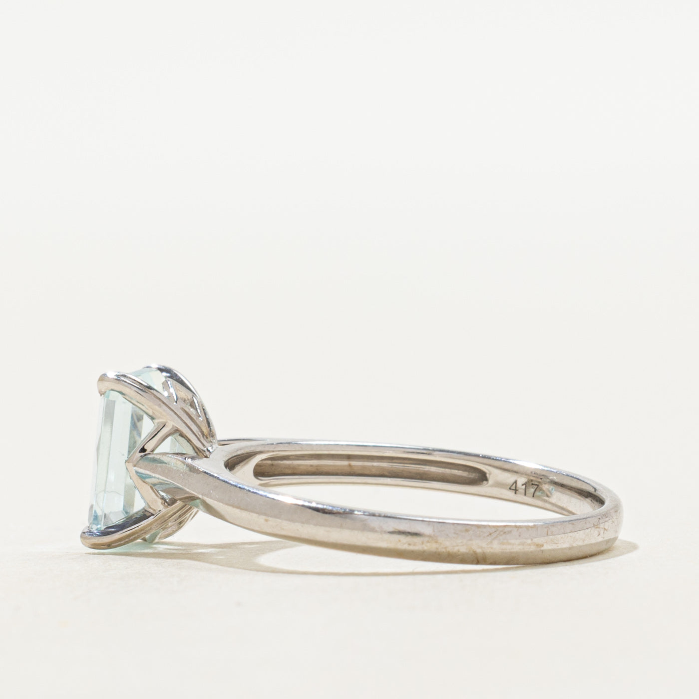 Basket Set Aquamarine Cathedral Ring | 1.50ct | SZ 7.25