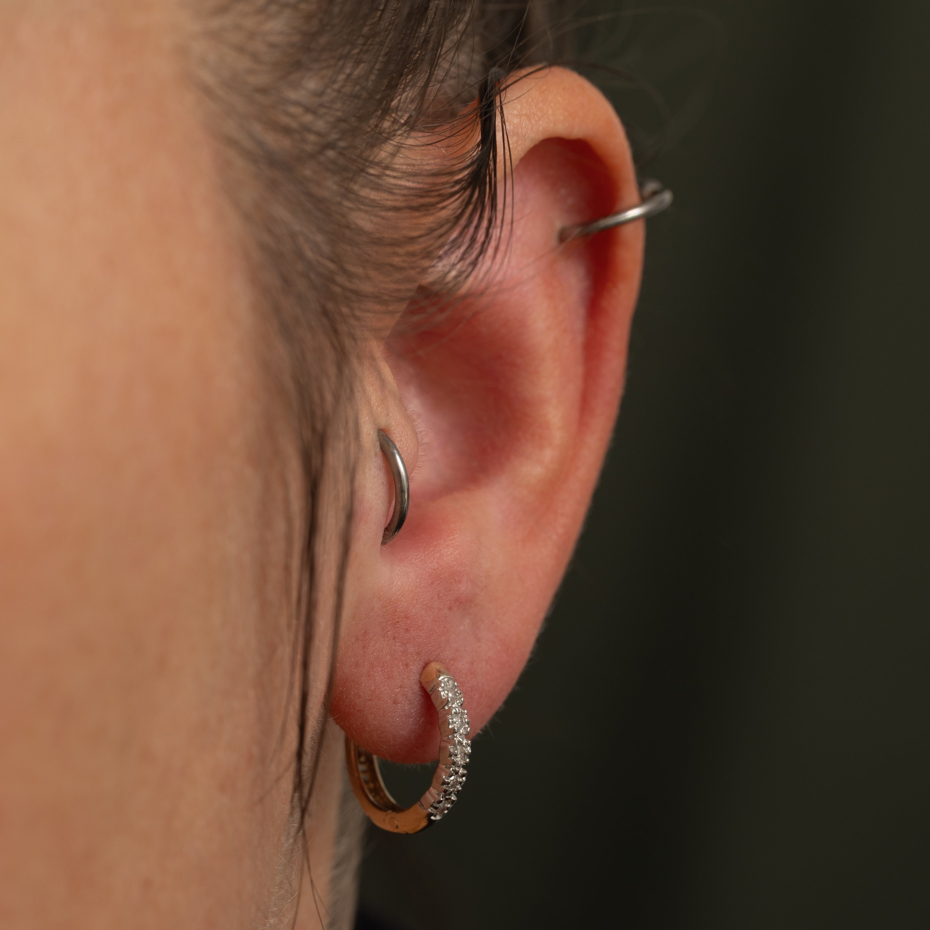 Diamond Hoop Earrings