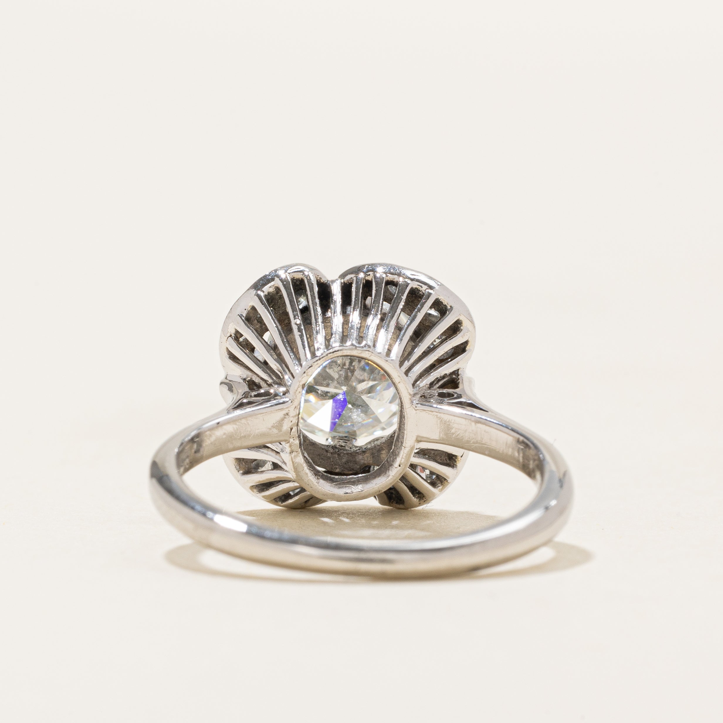 Platinum Diamond Cluster Halo Ring | 1.90ct | SZ 5.75