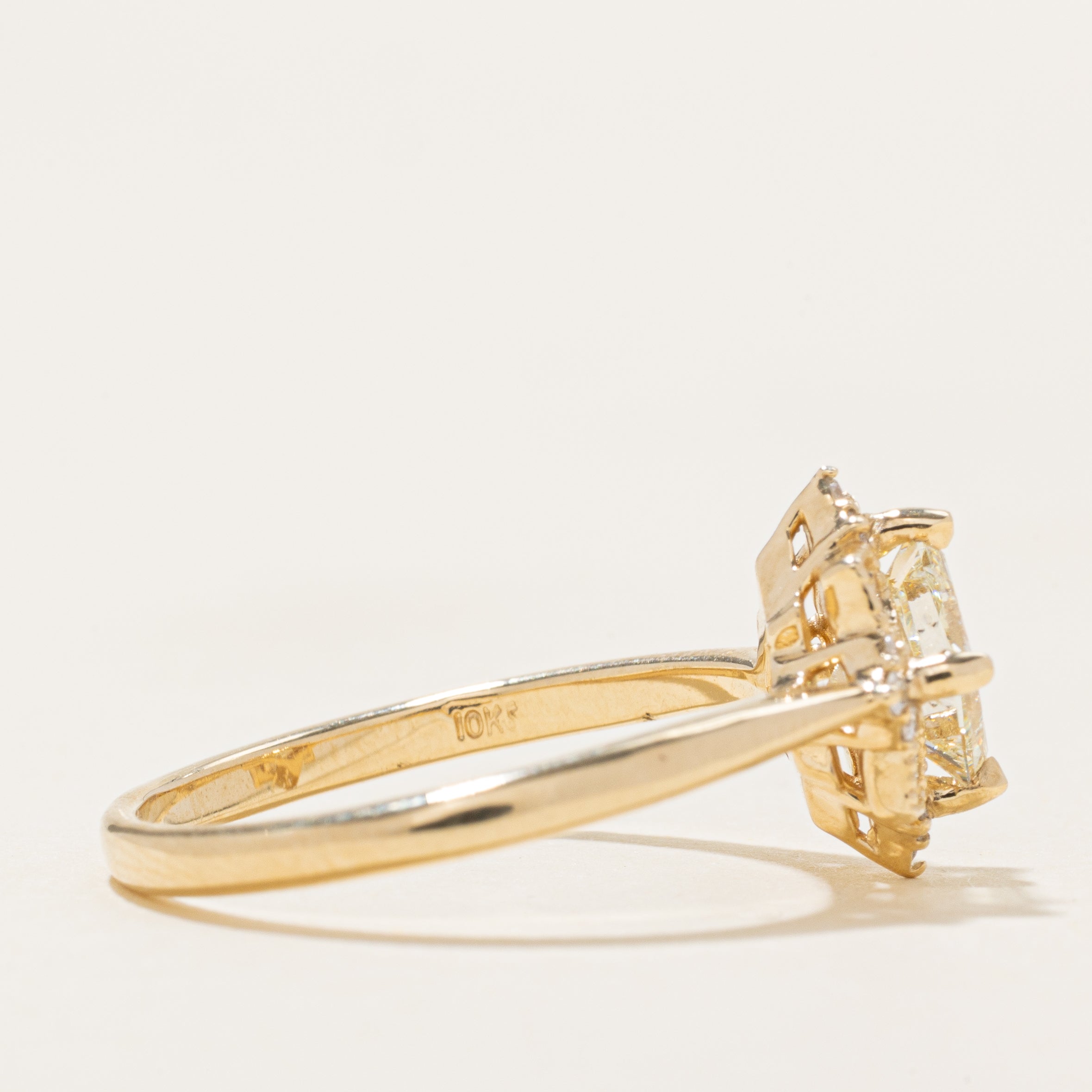 '100 Ways' Princess Cut Diamond Halo Ring | 0.95ctw | SZ 7
