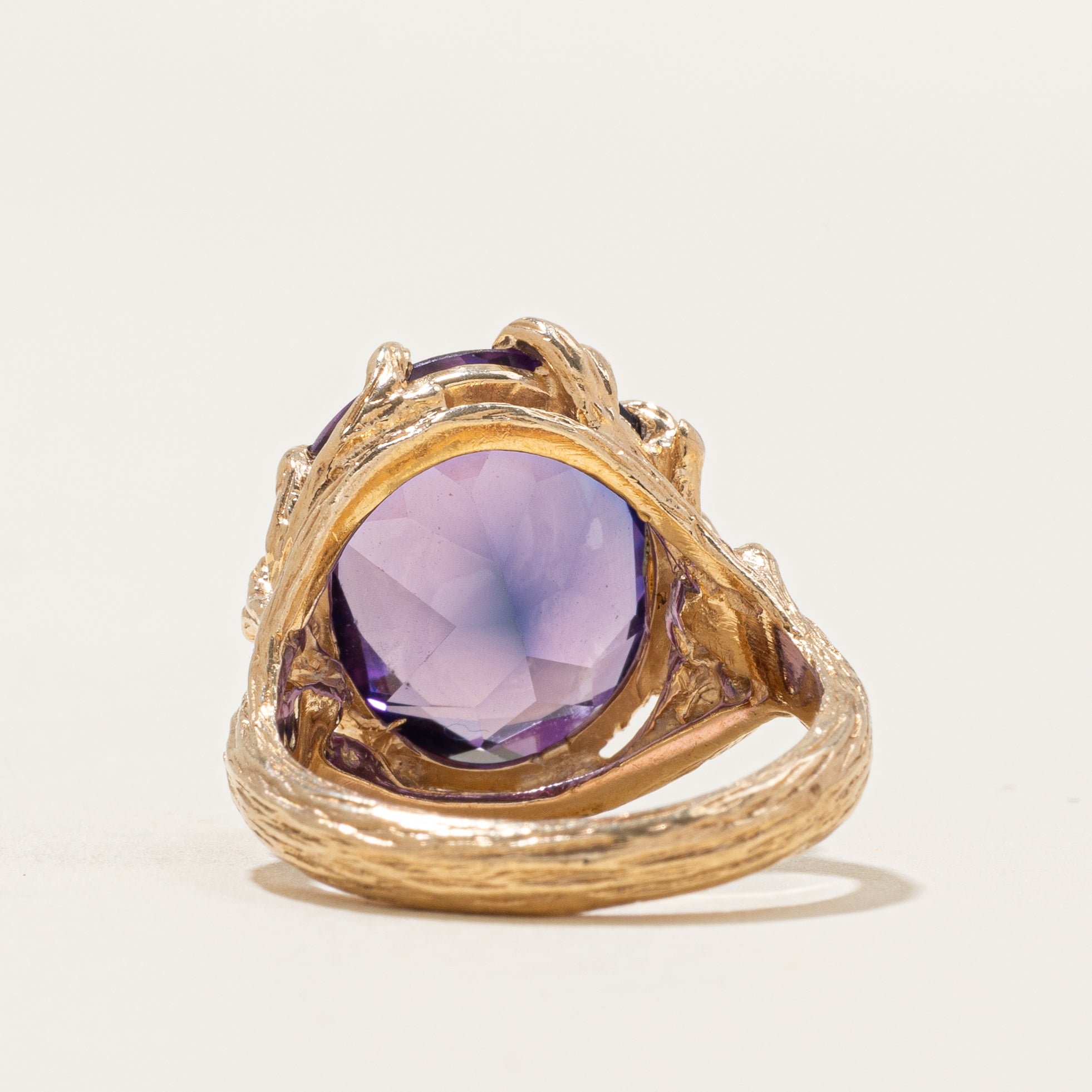 Synthetic Sapphire Textured Cocktail Ring | 8.50ct | SZ 4.75