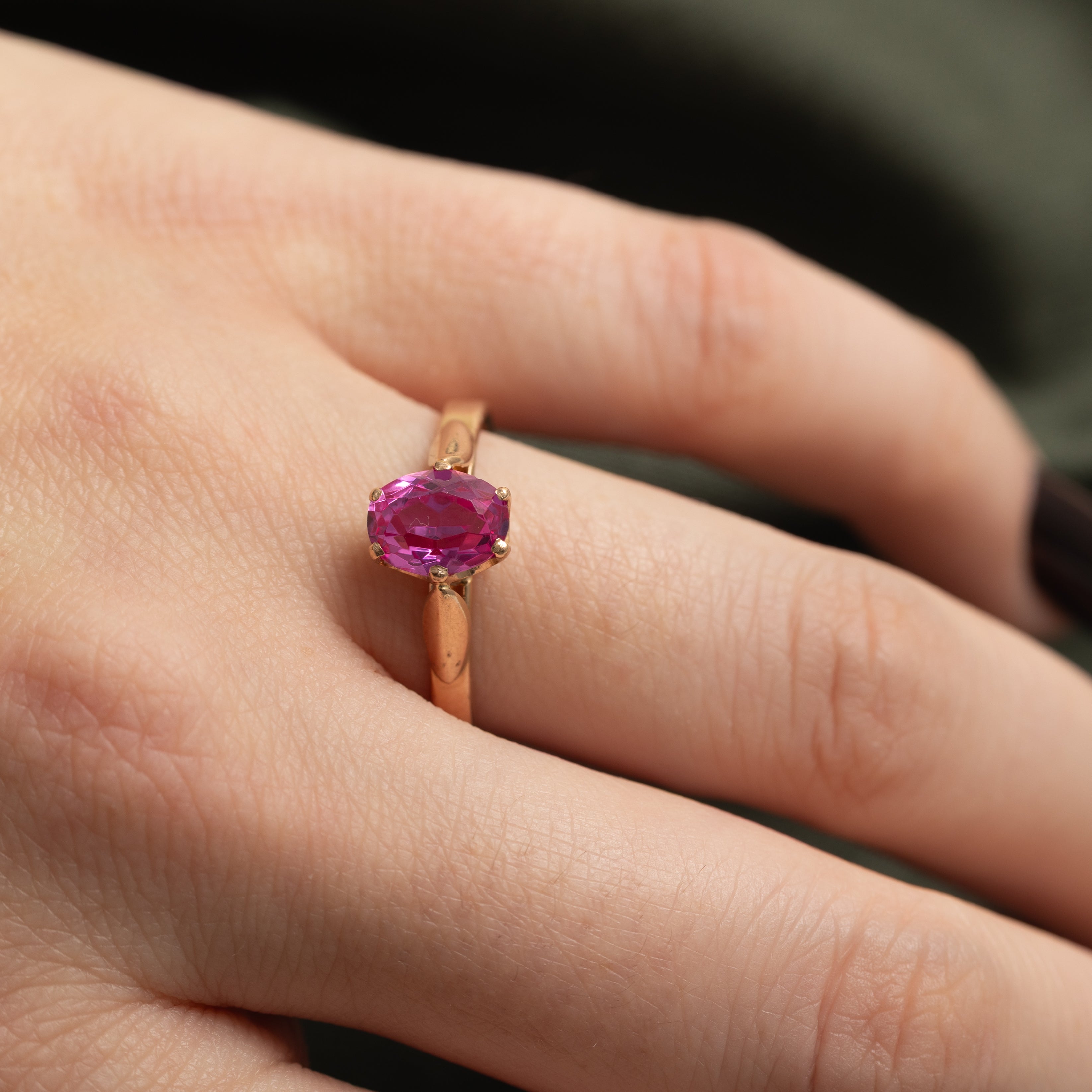 1980 Soviet Hallmarked Armenian Synthetic Ruby Ring | 2.12ct | SZ 8.75