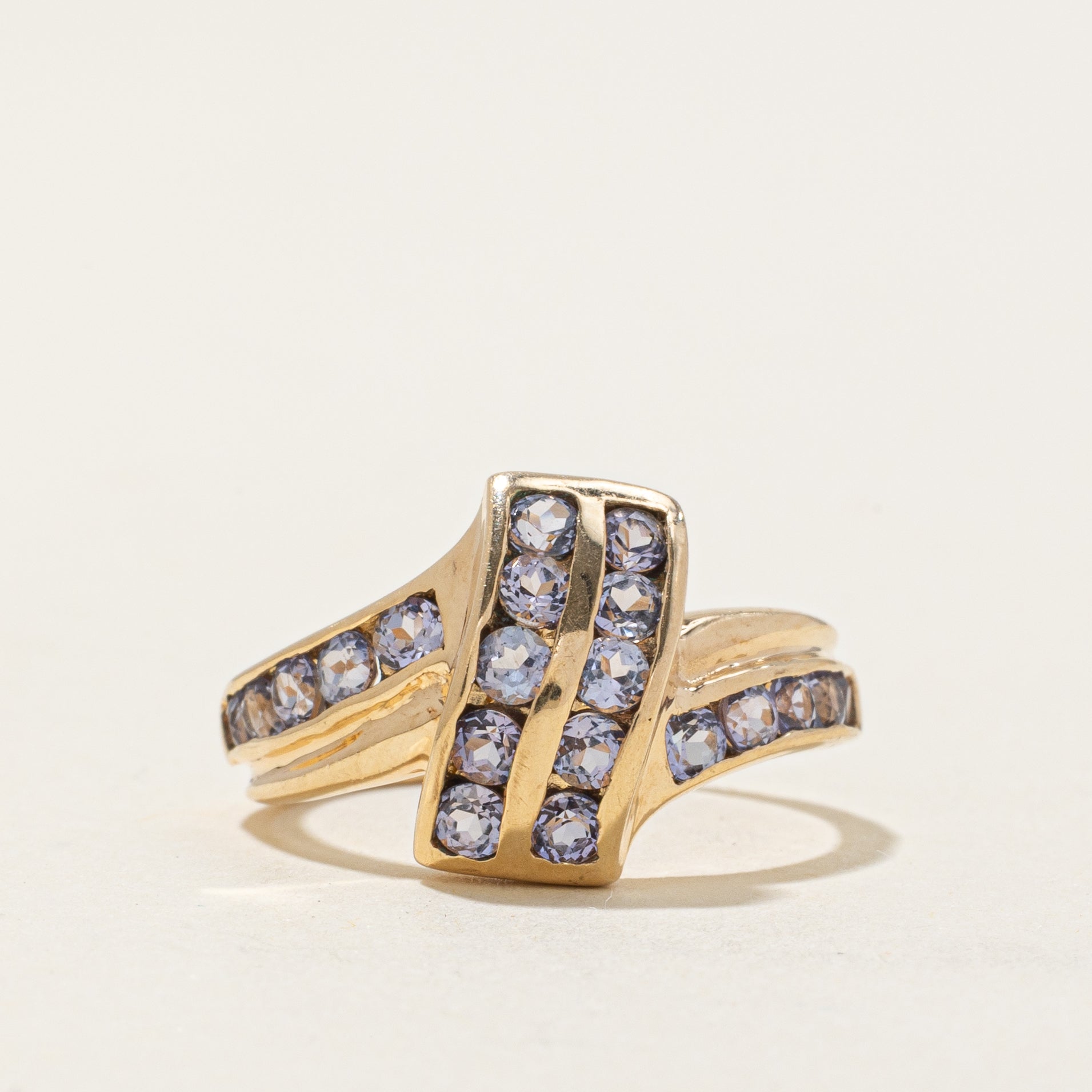 Channel Set Tanzanite Bypass Ring | 0.80ctw | SZ 6