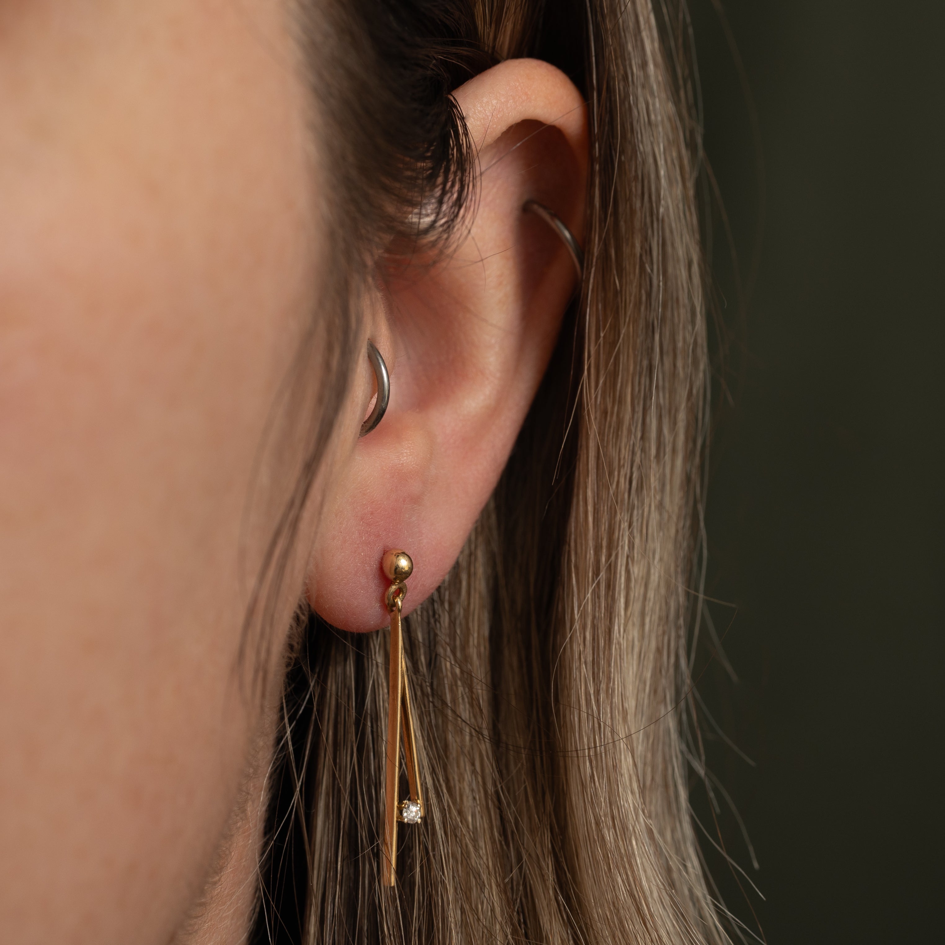 Diamond Drop Earrings