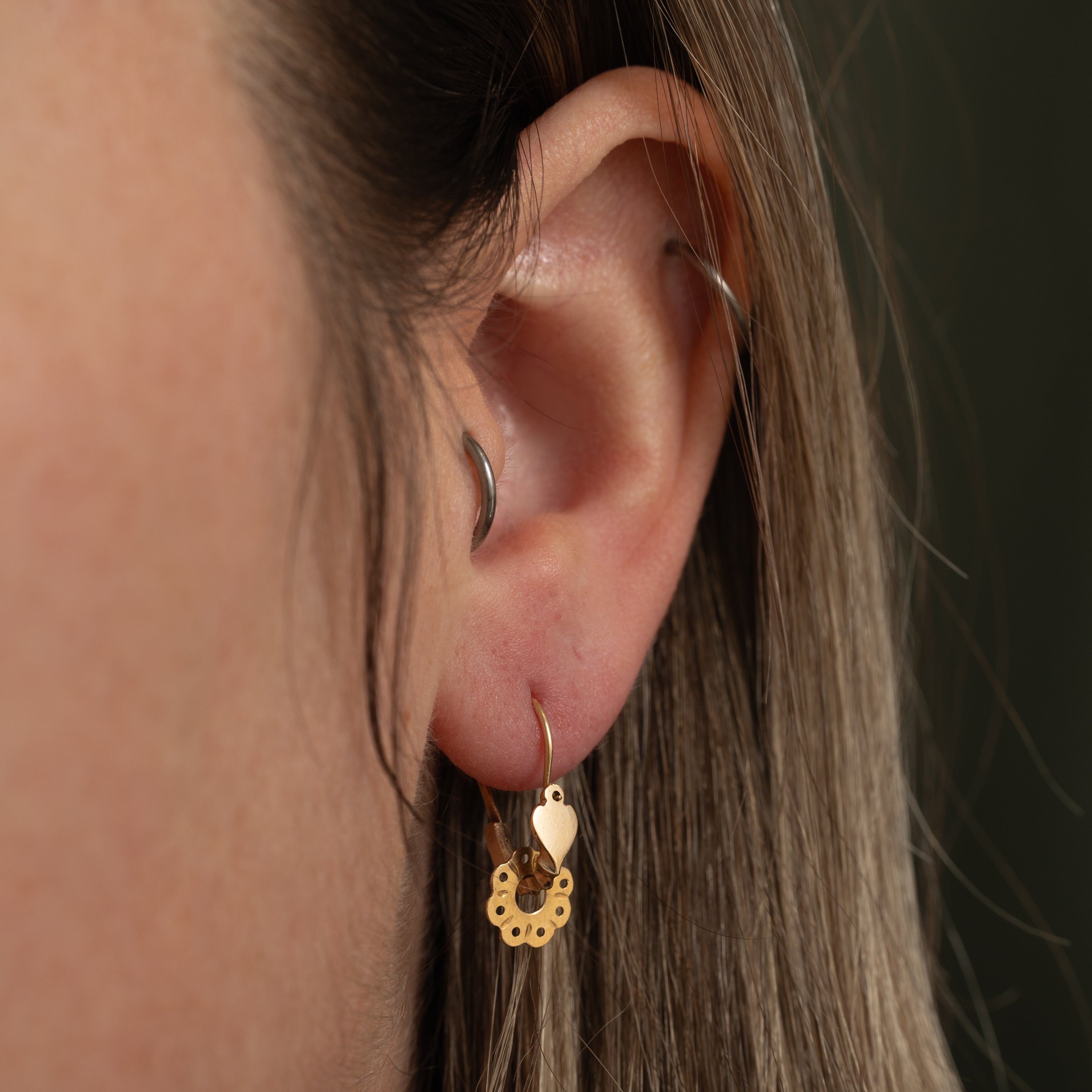 14k Yellow Gold Drop Earrings