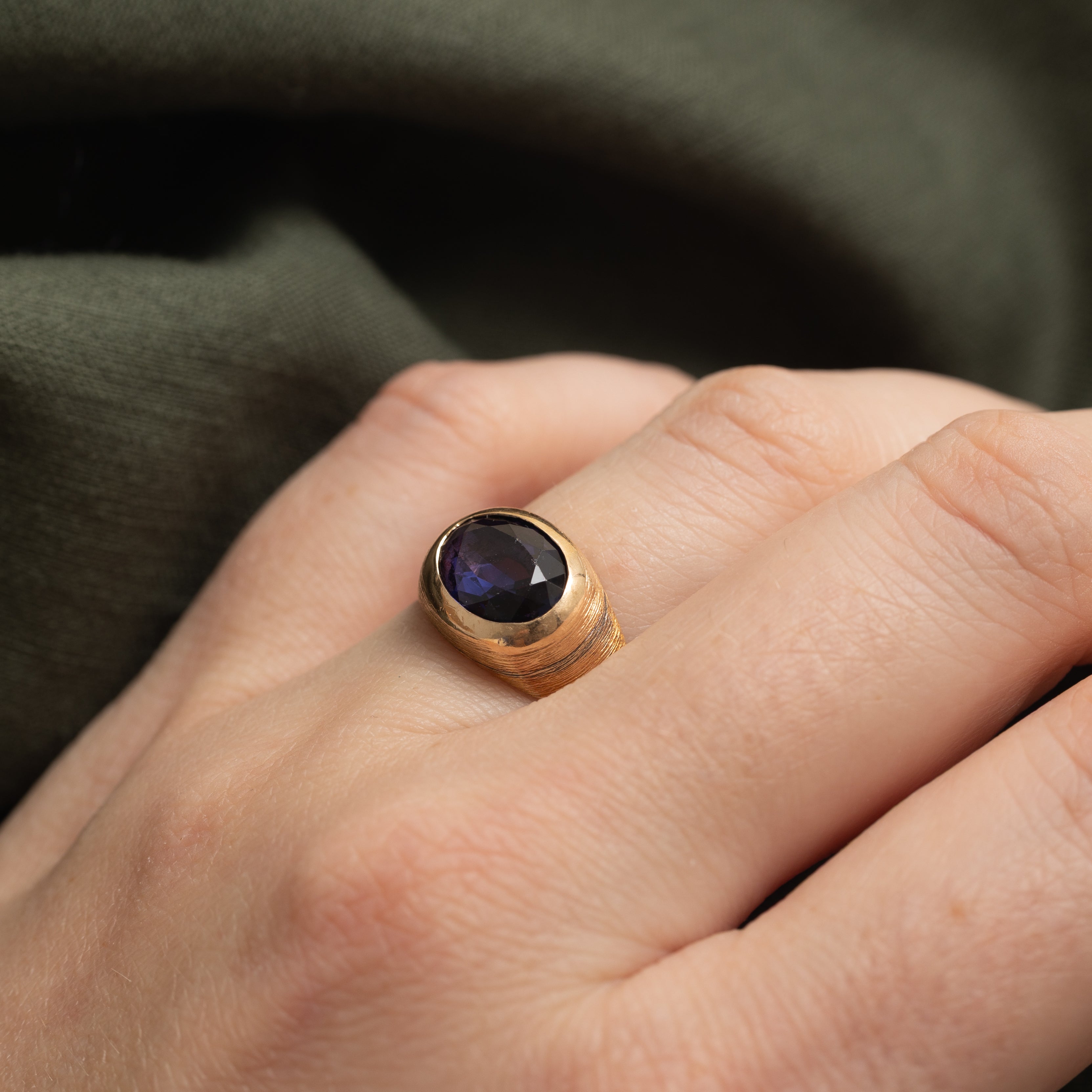 Solitaire Synthetic Sapphire Cocktail Ring | 1.90ct | SZ 6.25