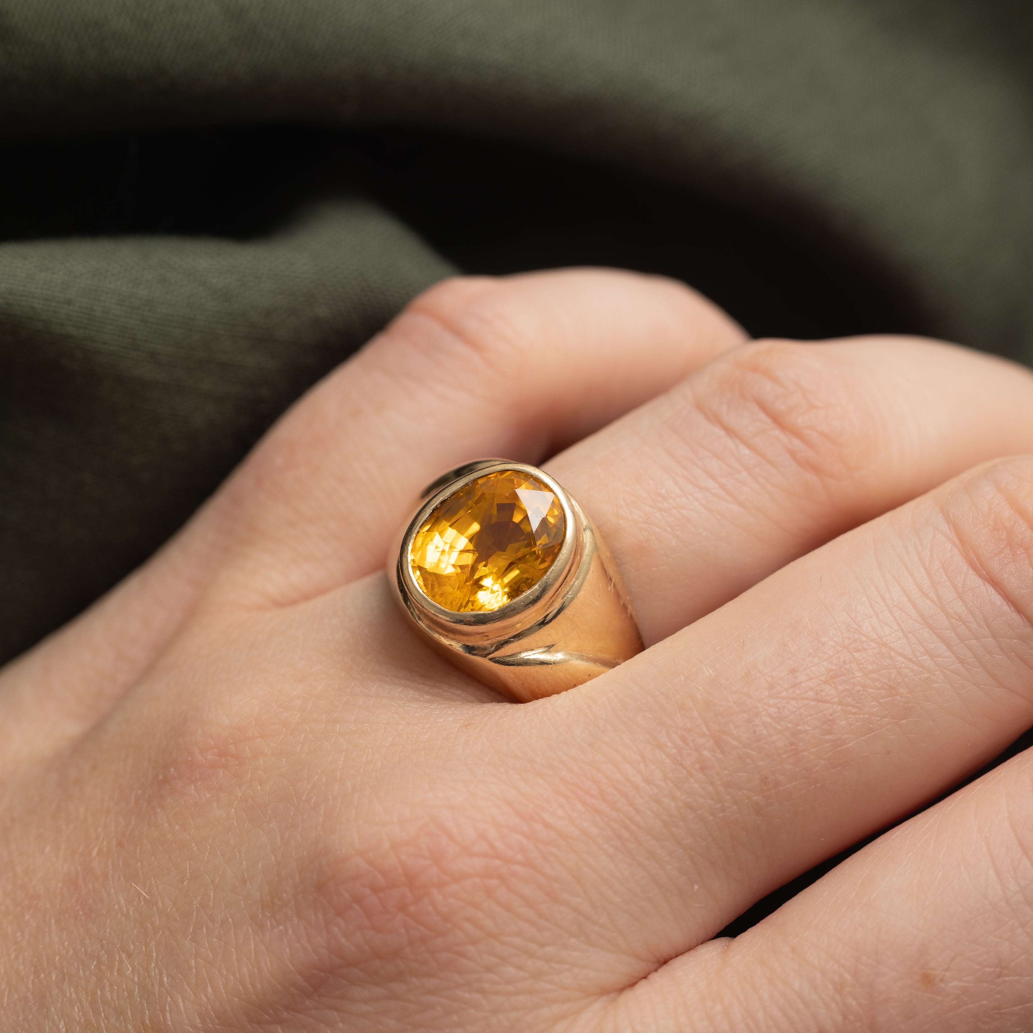 Yellow Sapphire Cocktail Ring | 7.00ct | SZ 9.25