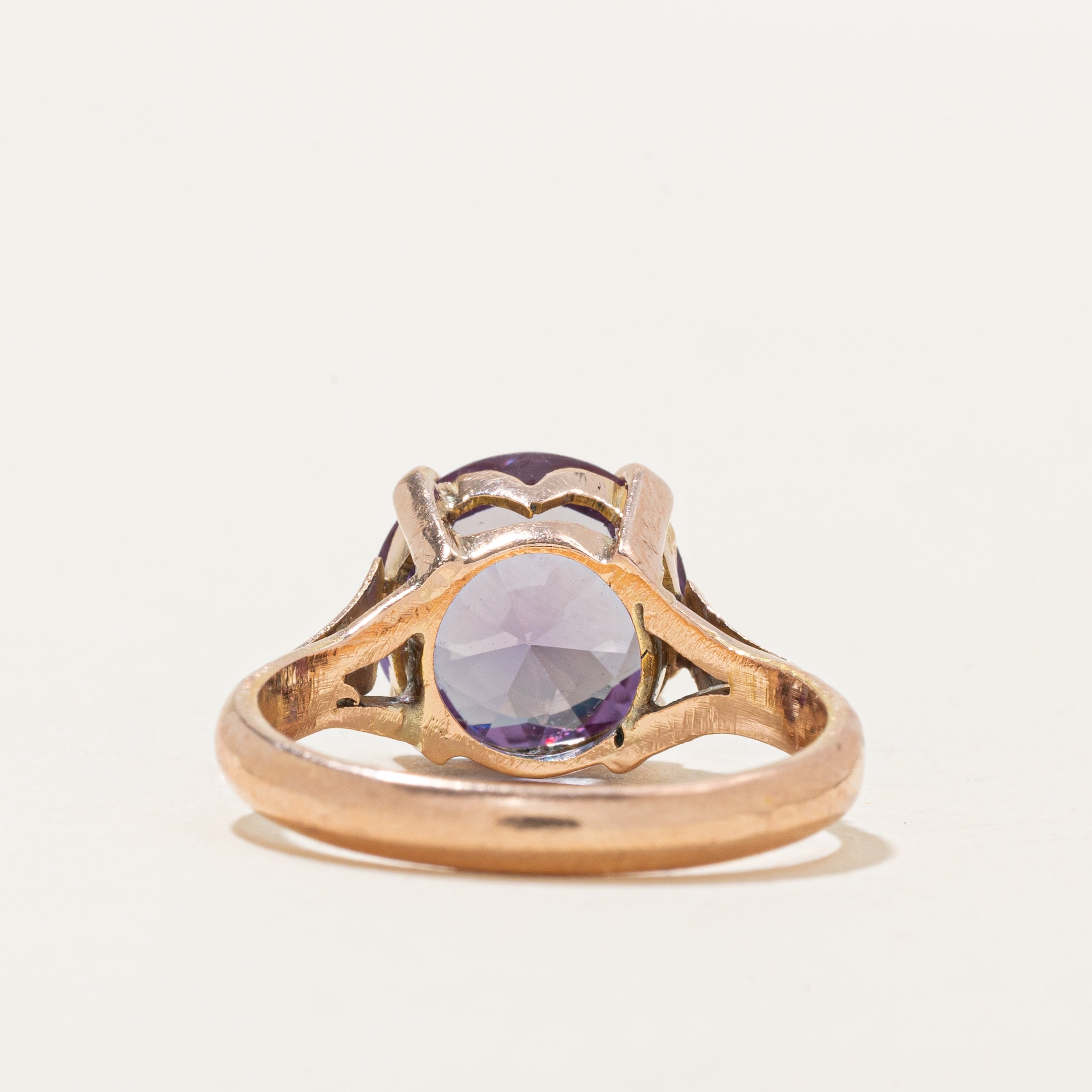 1962 Egyptian Hallmarked Colour Change Synthetic Sapphire Cocktail Ring | 5.80ct | SZ 8.25