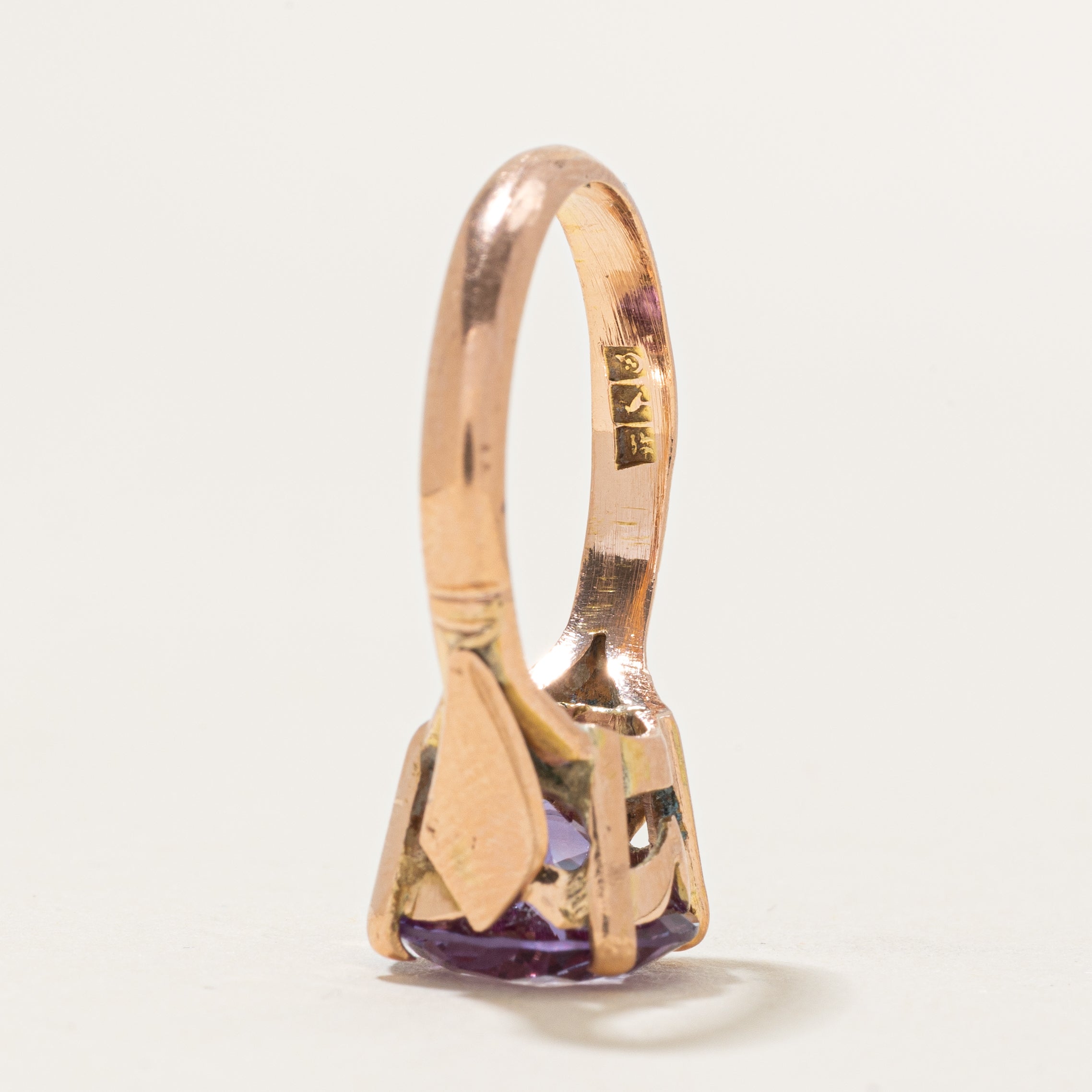 1962 Egyptian Hallmarked Colour Change Synthetic Sapphire Cocktail Ring | 5.80ct | SZ 8.25