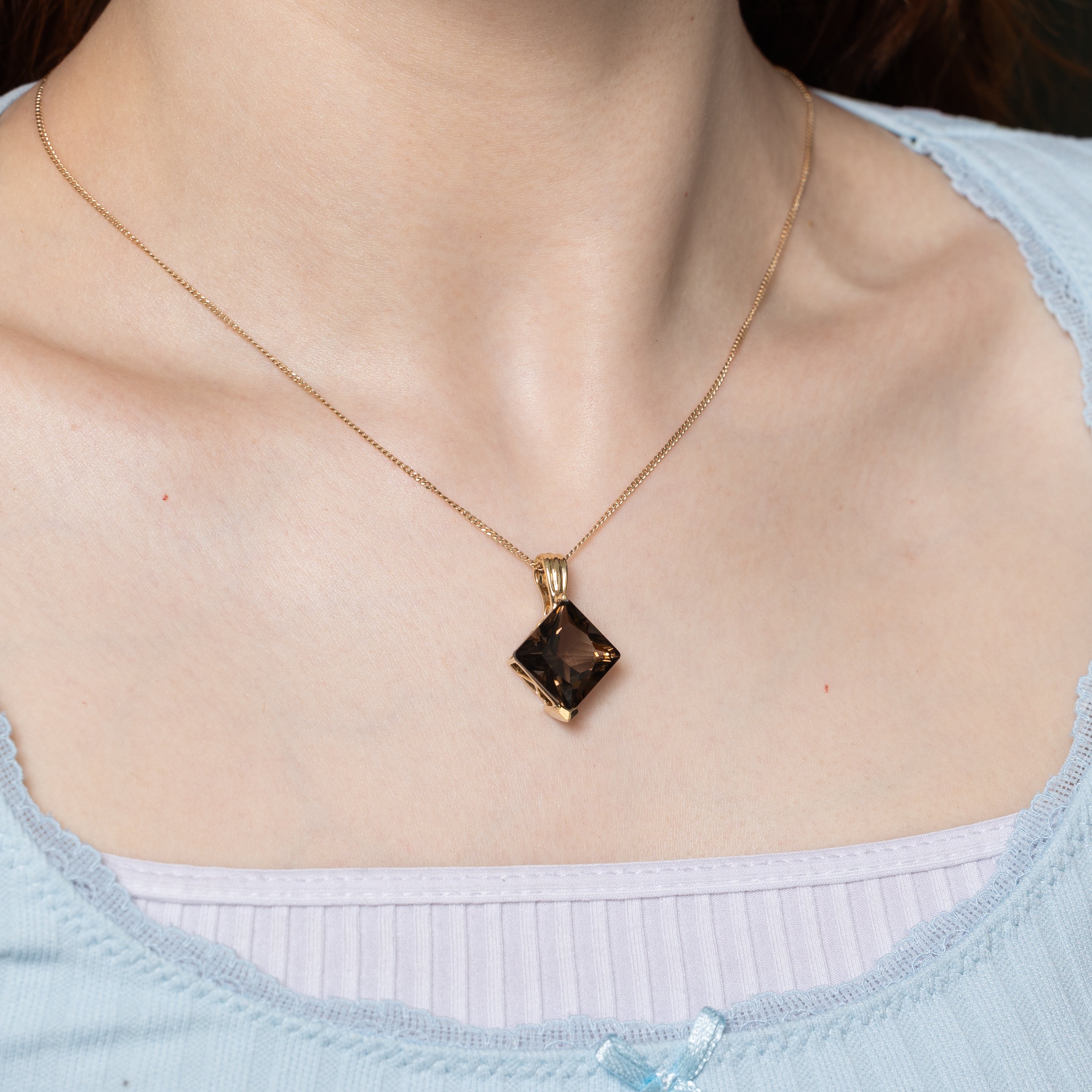 Basket Set Smoky Quartz Pendant | 11.00ct